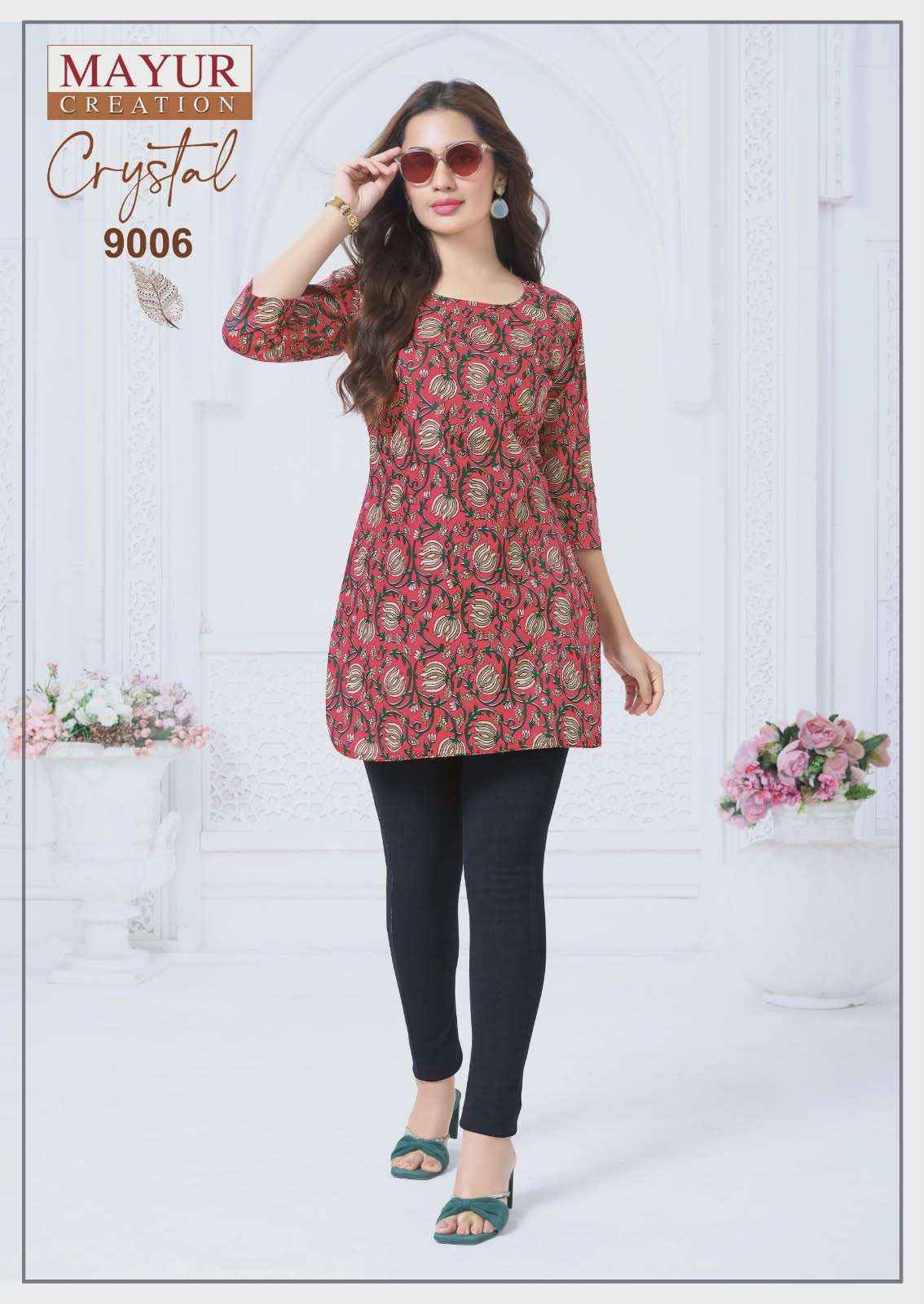 Mayur Creation Crystal Vol-9 Poplin Cotton Tunic Top (12 pcs Catalogue)