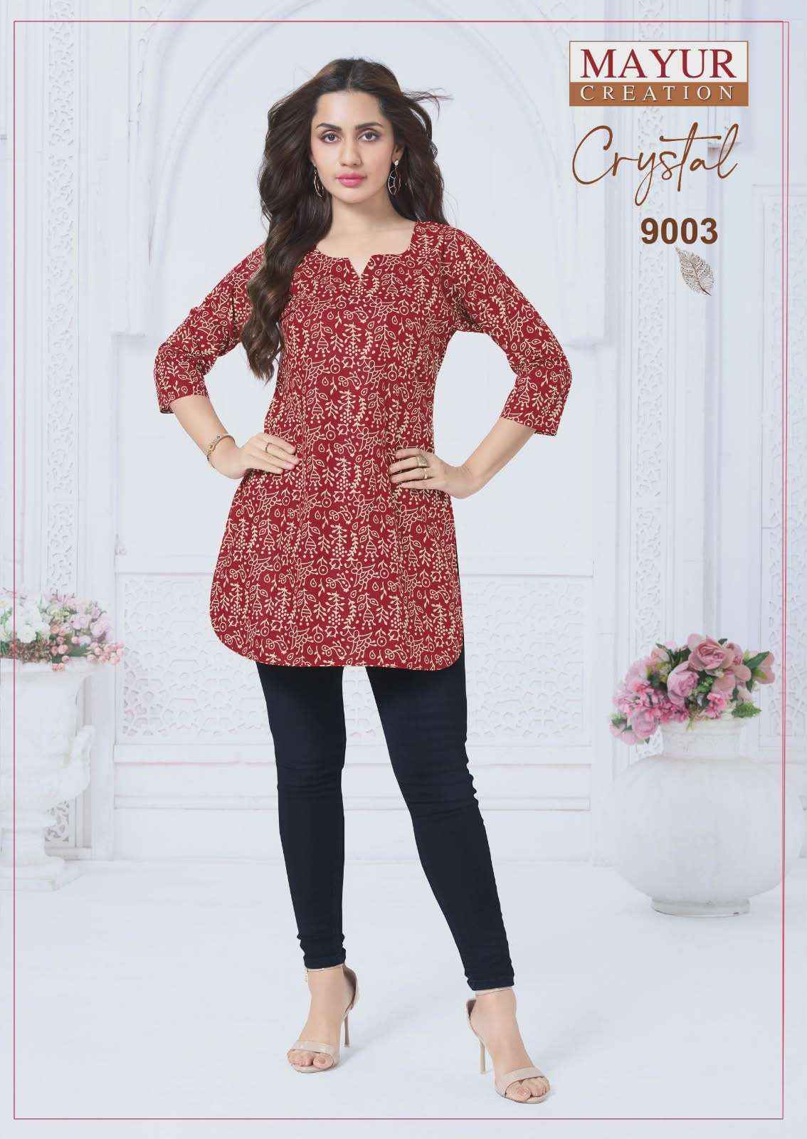 Mayur Creation Crystal Vol-9 Poplin Cotton Tunic Top (12 pcs Catalogue)