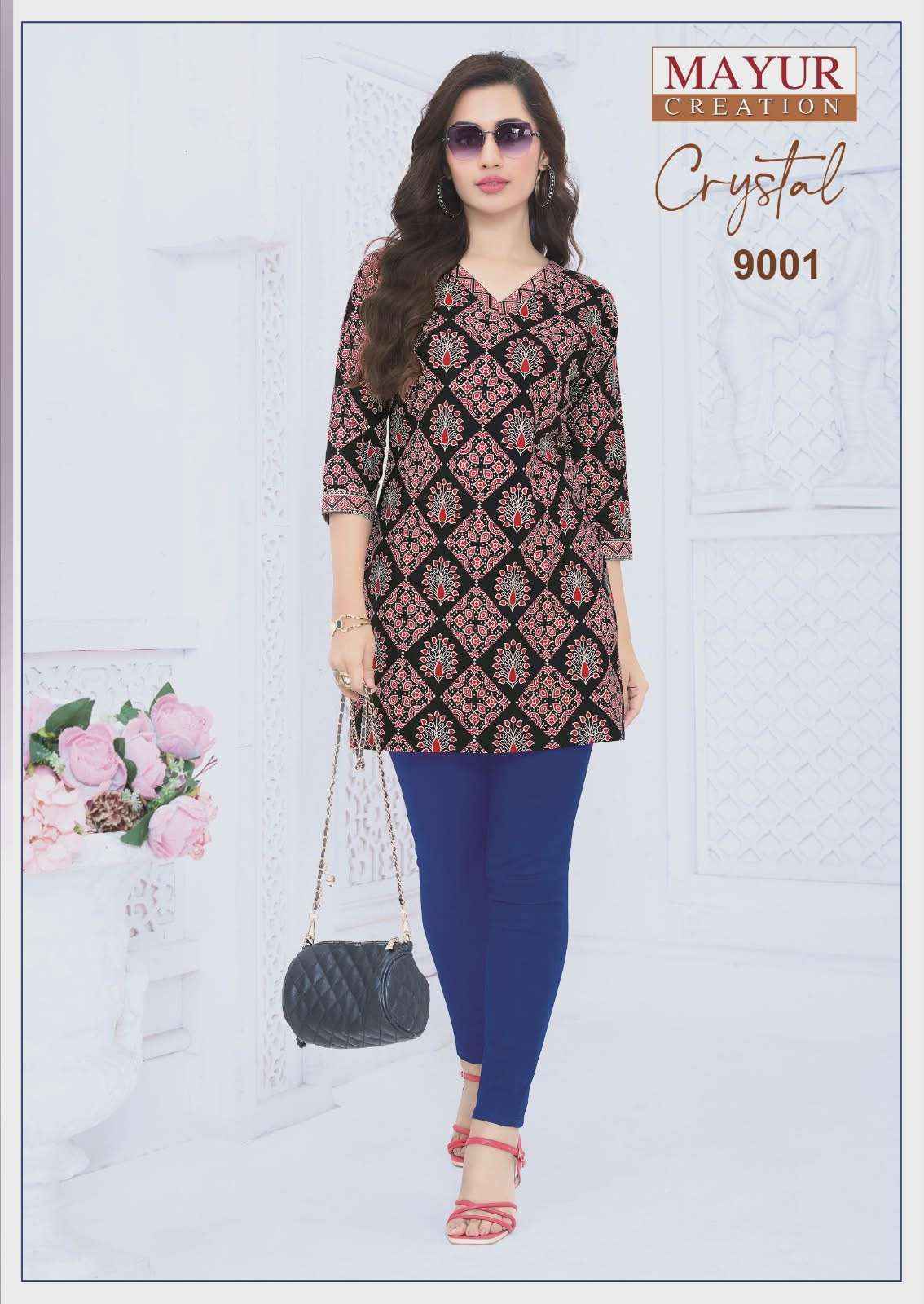 Mayur Creation Crystal Vol-9 Poplin Cotton Tunic Top (12 pcs Catalogue)
