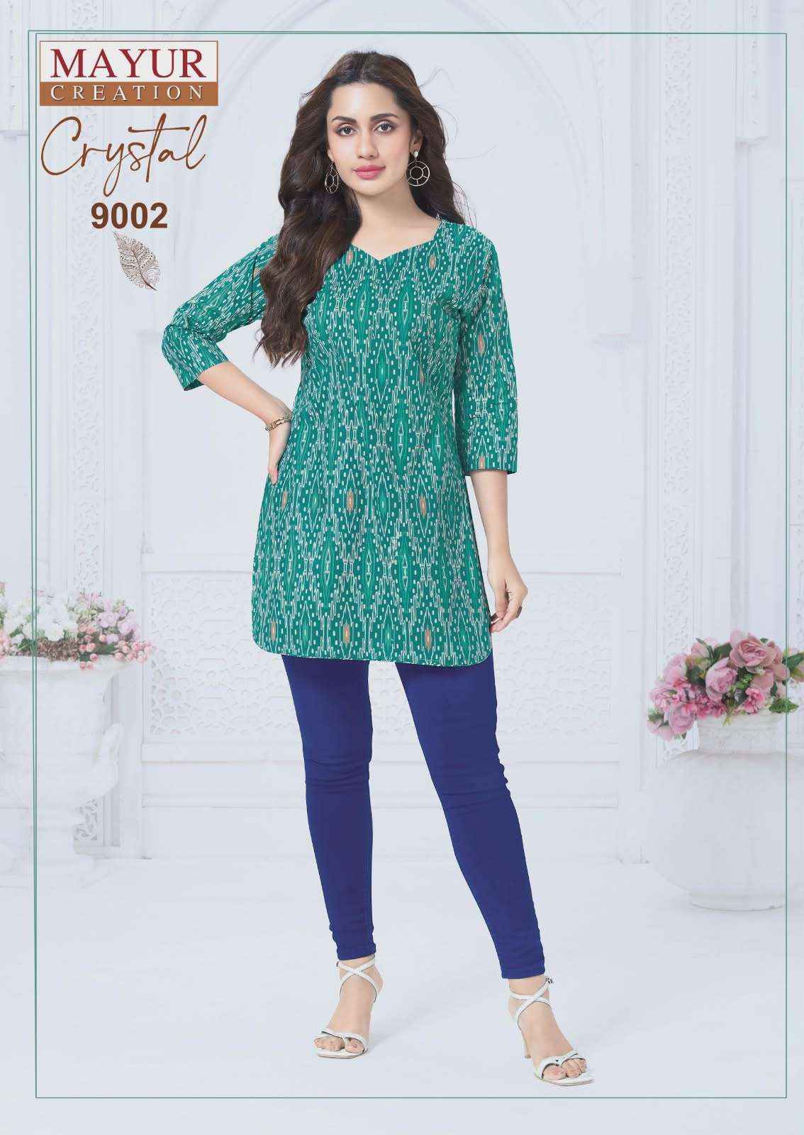 Mayur Creation Crystal Vol-9 Poplin Cotton Tunic Top (12 pcs Catalogue)