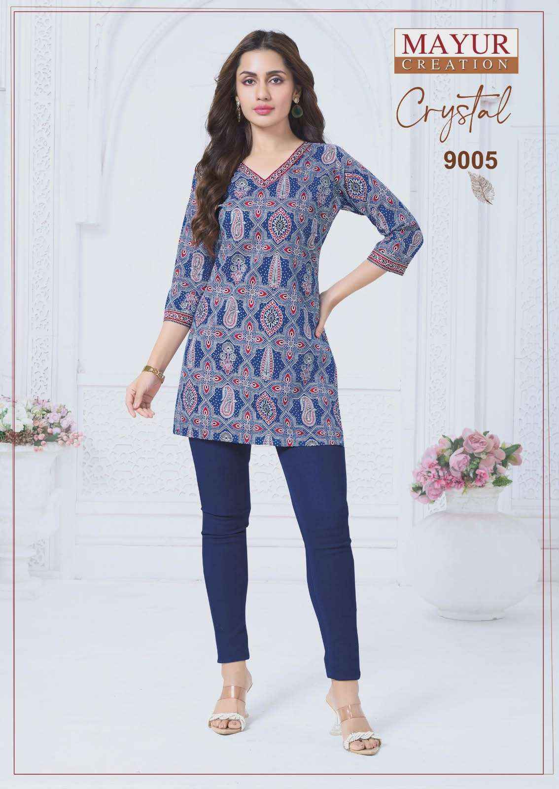 Mayur Creation Crystal Vol-9 Poplin Cotton Tunic Top (12 pcs Catalogue)