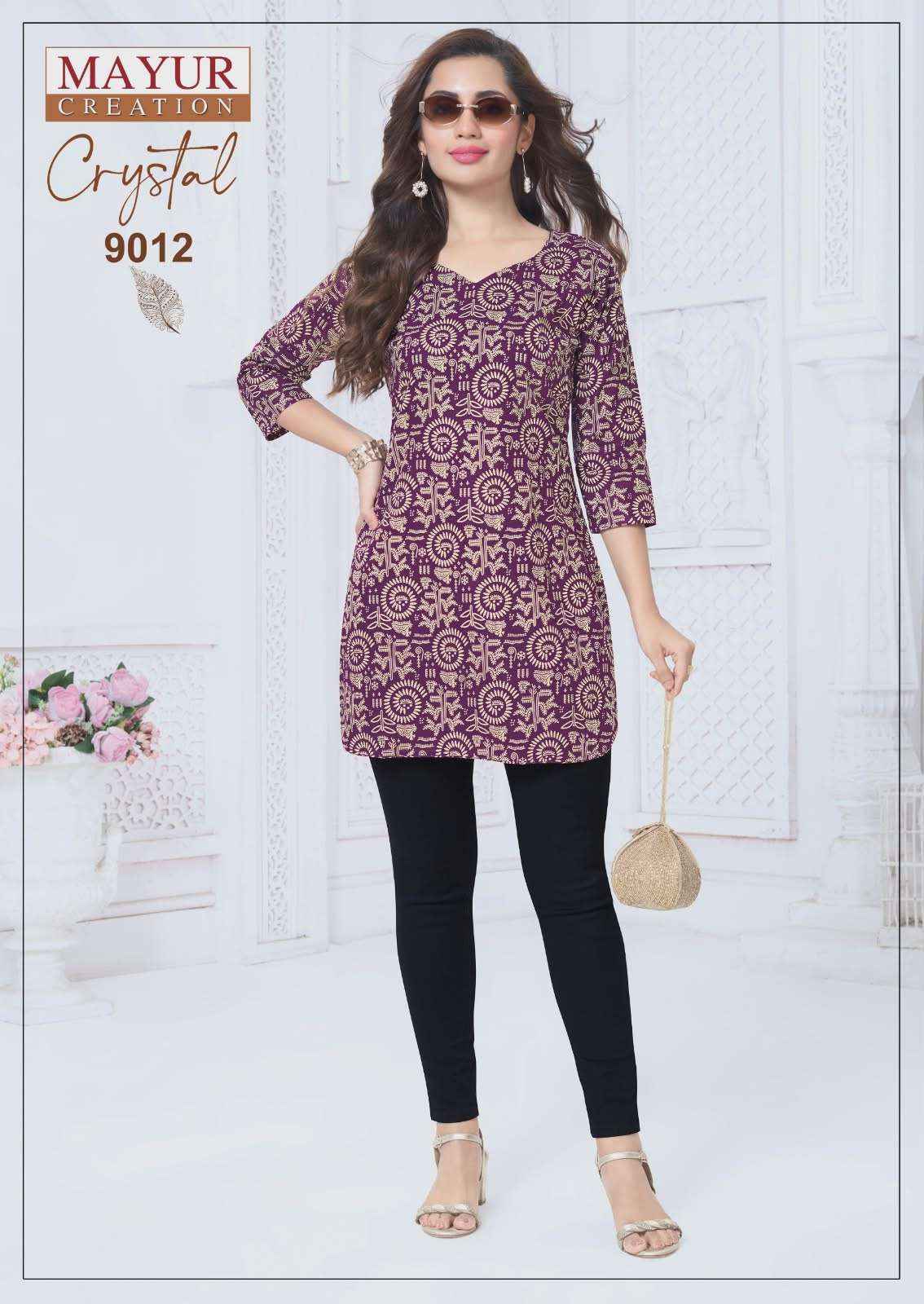 Mayur Creation Crystal Vol-9 Poplin Cotton Tunic Top (12 pcs Catalogue)