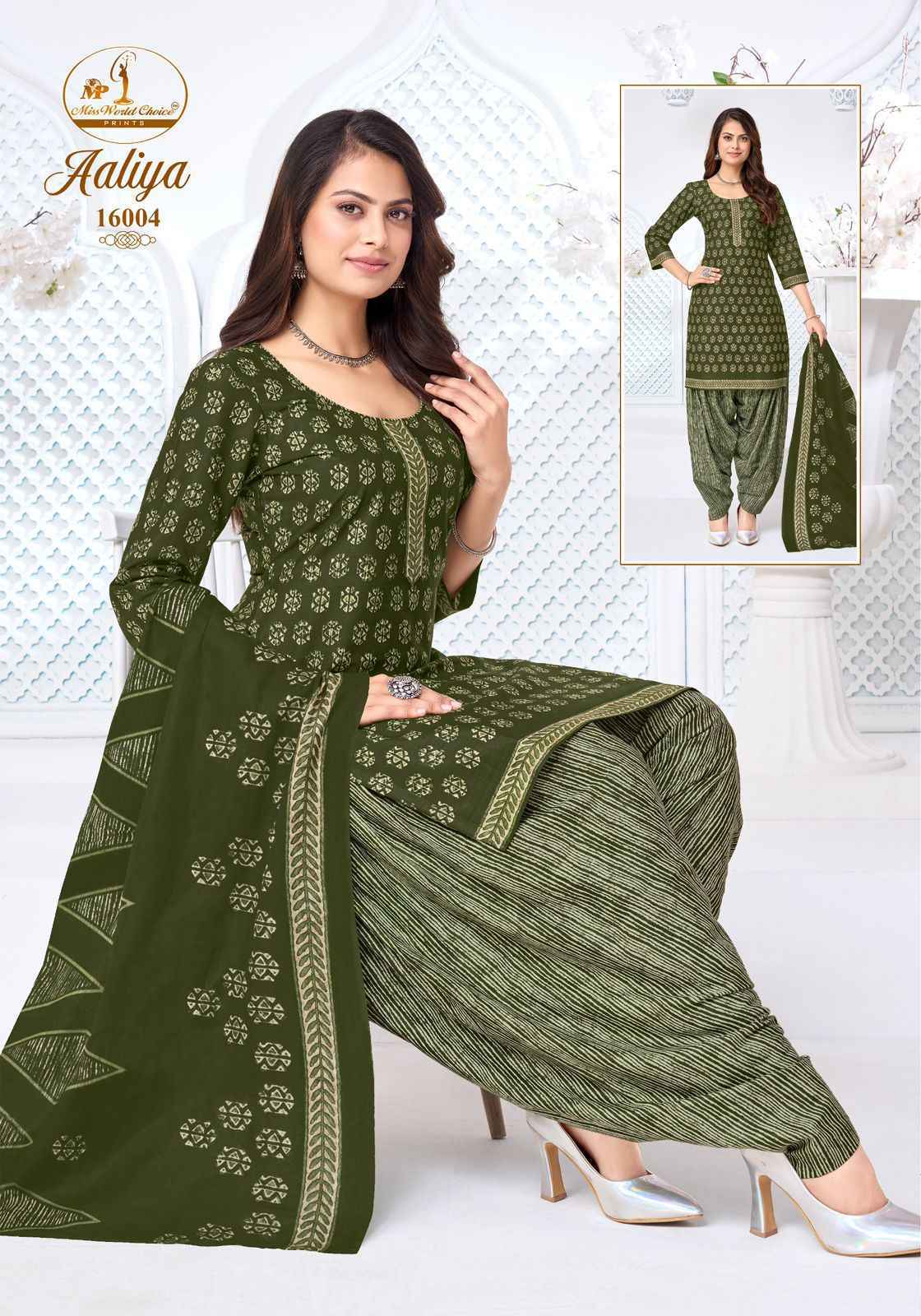 Miss World Choice Aaliya Vol 16 Readymade Cotton Dress 10 pcs Catalogue