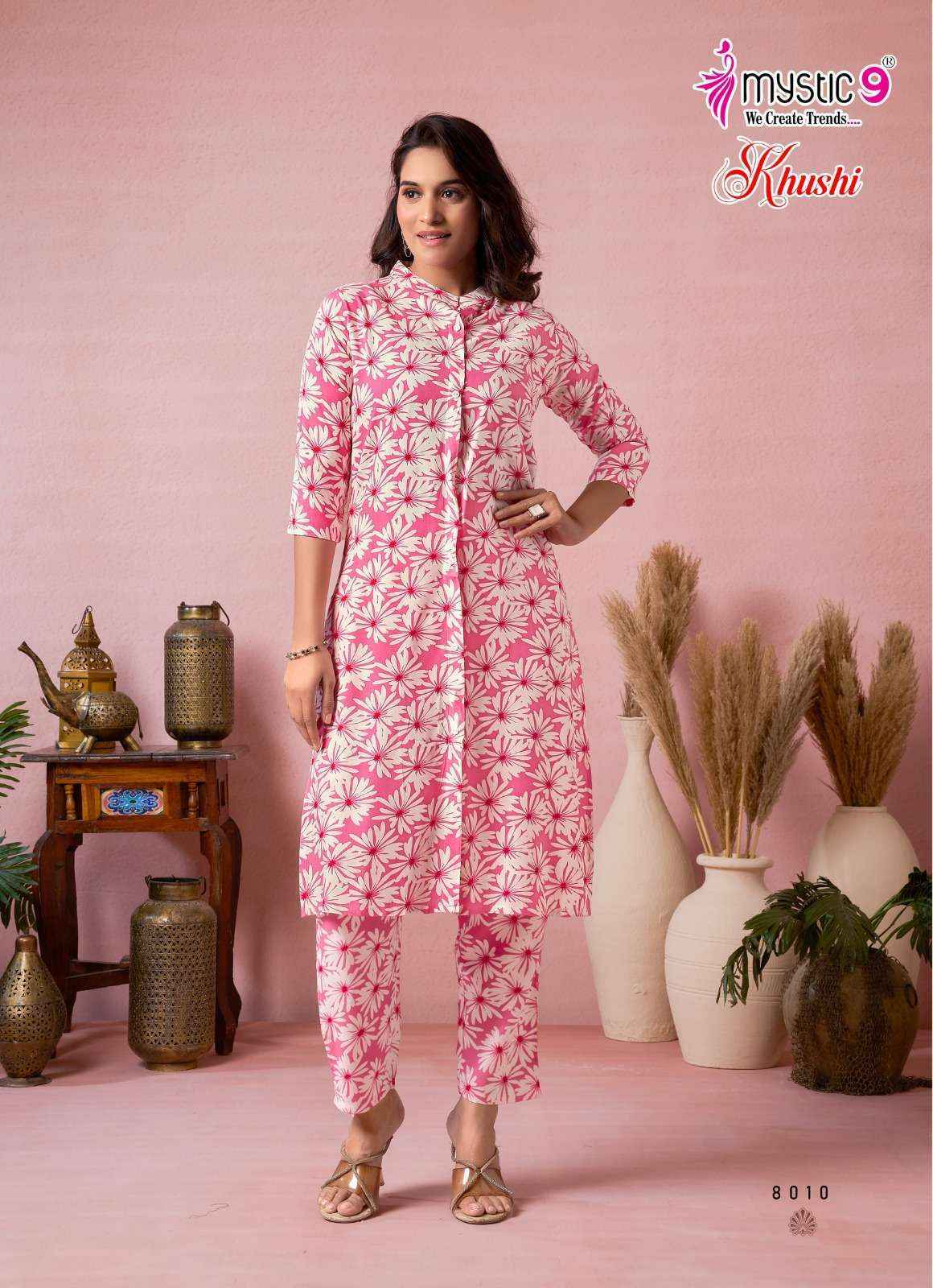 Mystic 9 Khushi Vol-8 Viscouse Co Ord Set (10 pcs Catalogue)