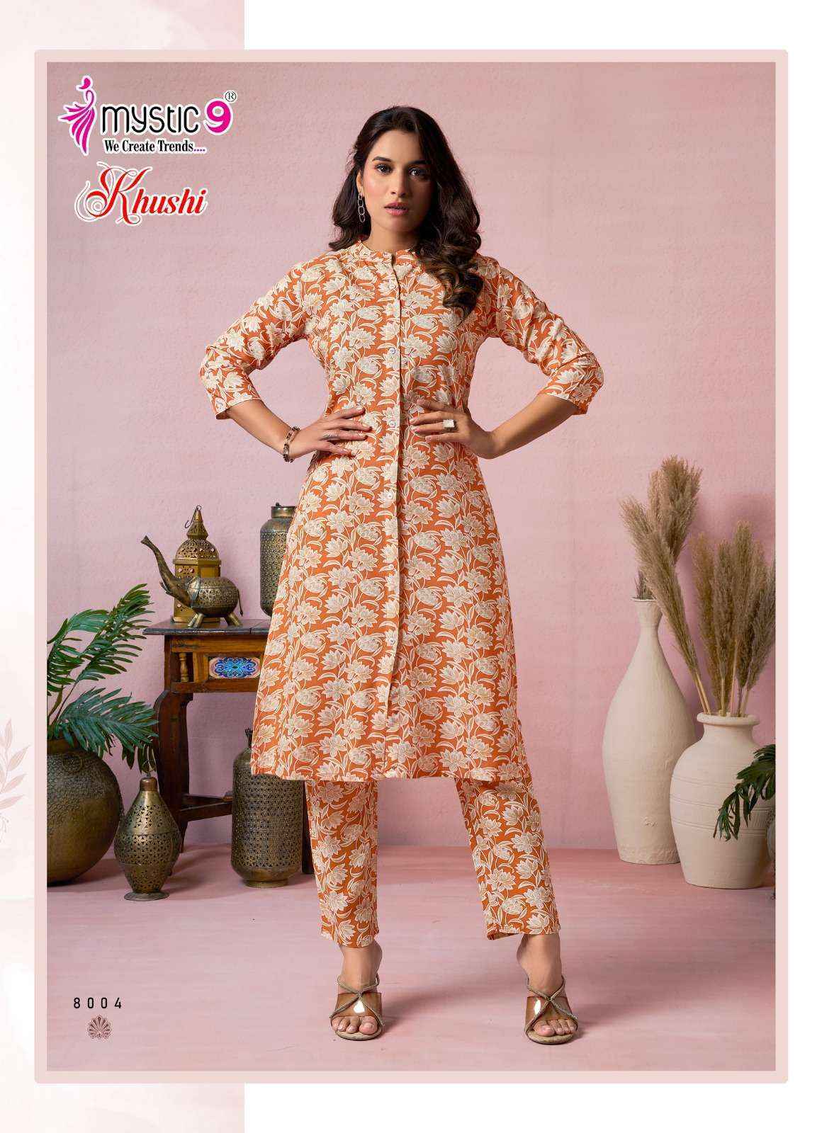 Mystic 9 Khushi Vol-8 Viscouse Co Ord Set (10 pcs Catalogue)