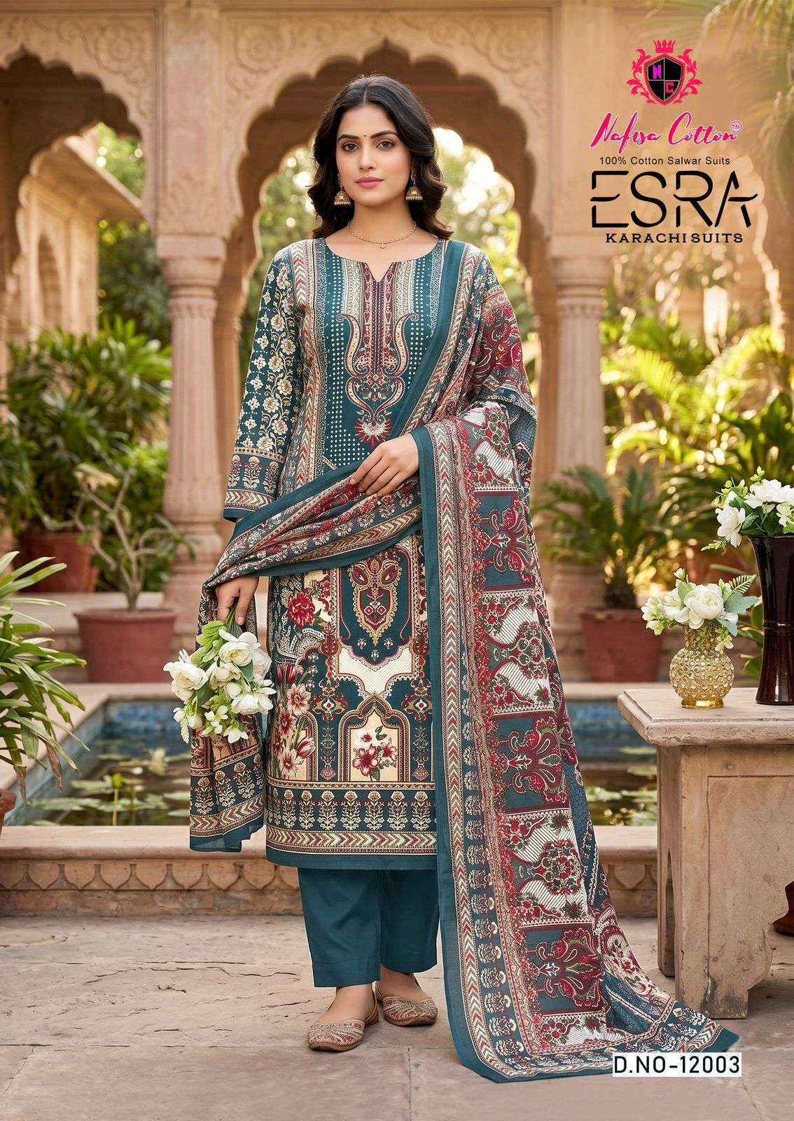 Nafisa Cotton Esra Karachi Vol-12 Cotton Dress Material (6 Pc Catalog)