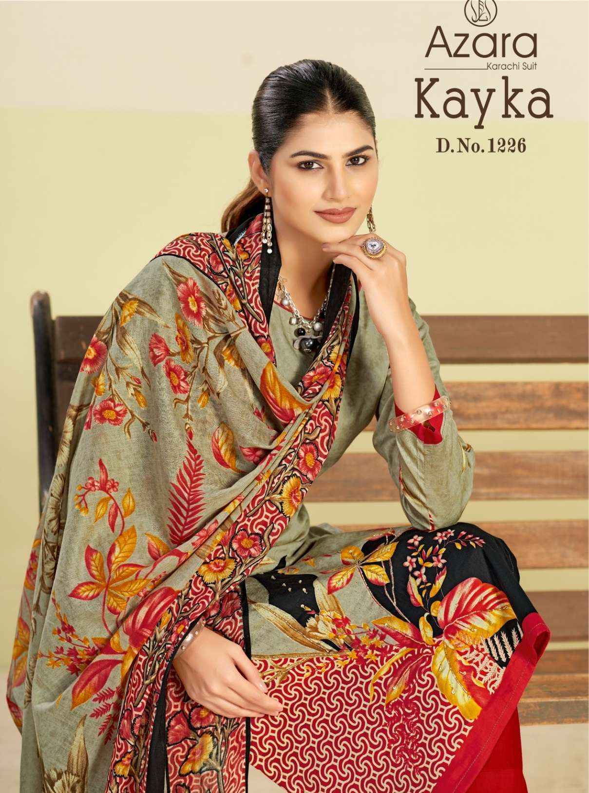 Radhika Fashion Azara Kayka D No-1226 Jam Cotton Dress Material (4 pcs Catalogue)