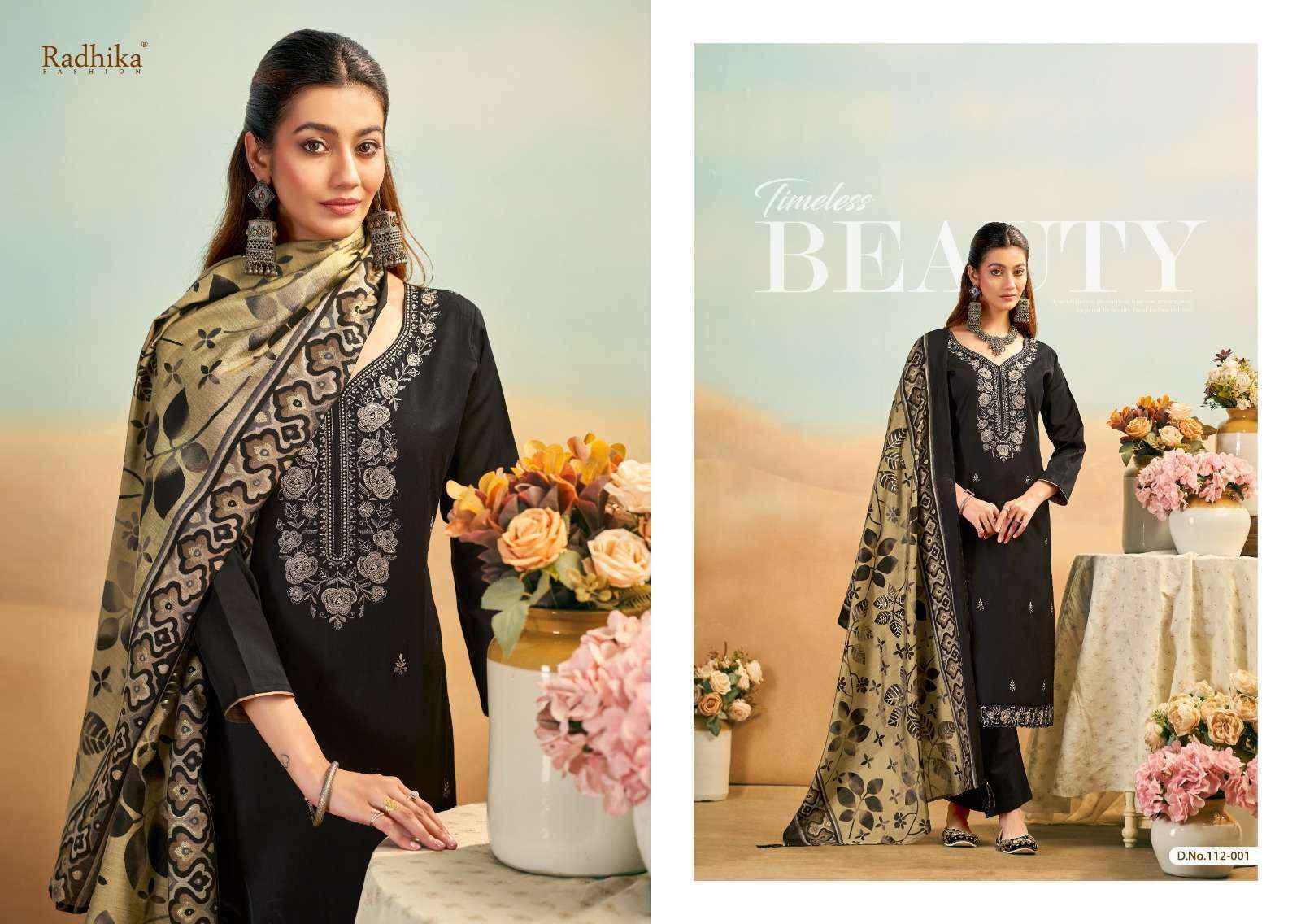 Radhika Fashion Azara Shafinaz Jam Cotton Dress Material (6 pcs Catalogue