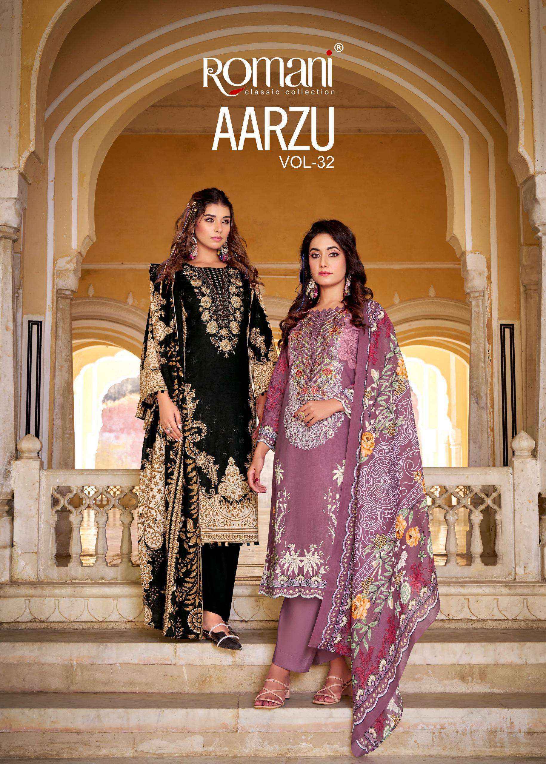 Romani Aarzu Vol-32 Cotton Dress Material (8 pcs Catalogue)