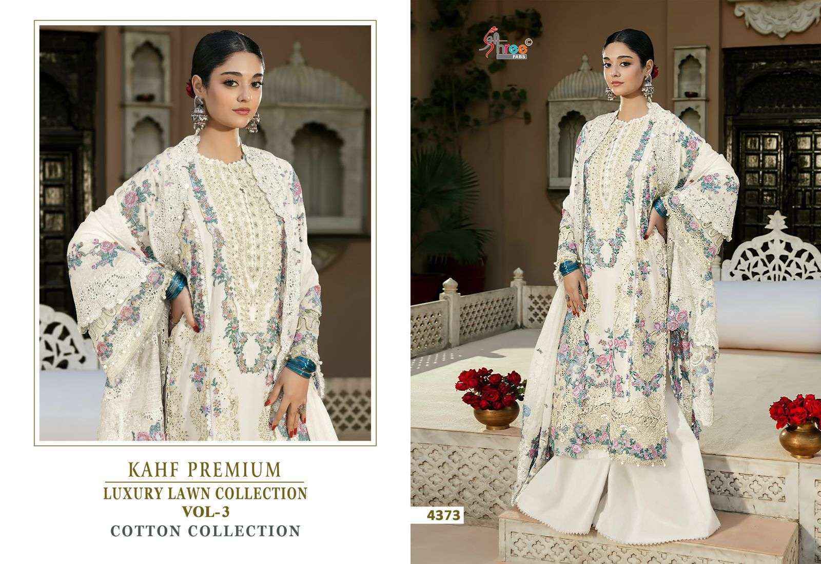 Shree Fabs Kahf Premium Embroidered Collection Vol 3 Cotton Collection Cotton Dress Material 6 pcs Catalogue