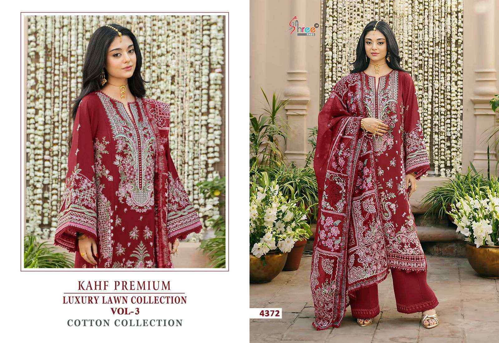 Shree Fabs Kahf Premium Embroidered Collection Vol 3 Cotton Collection Cotton Dress Material 6 pcs Catalogue
