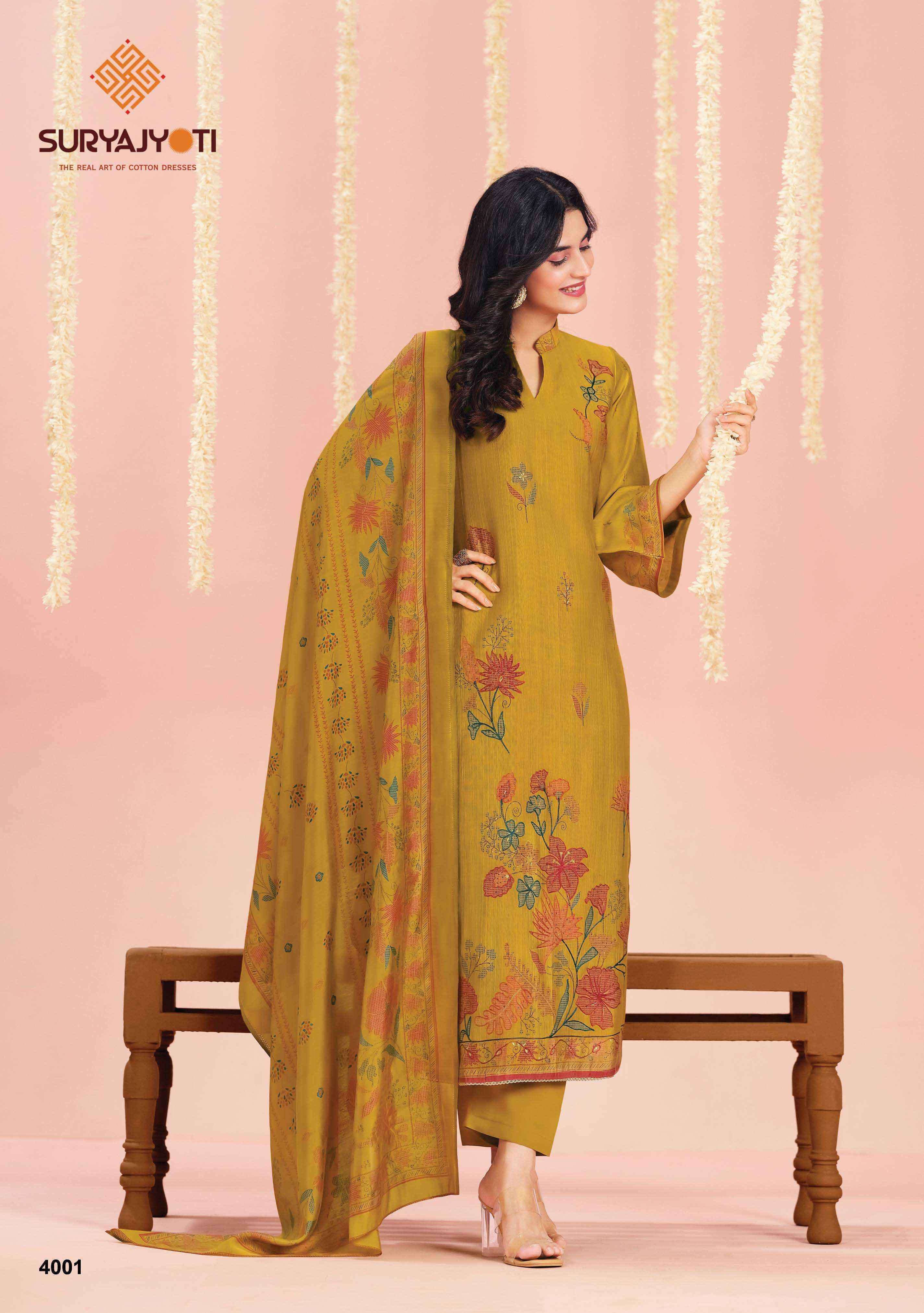 Suryajyoti Chikiri Vol-4 Roman Silk Dress Material (6 Pcs Catalouge)