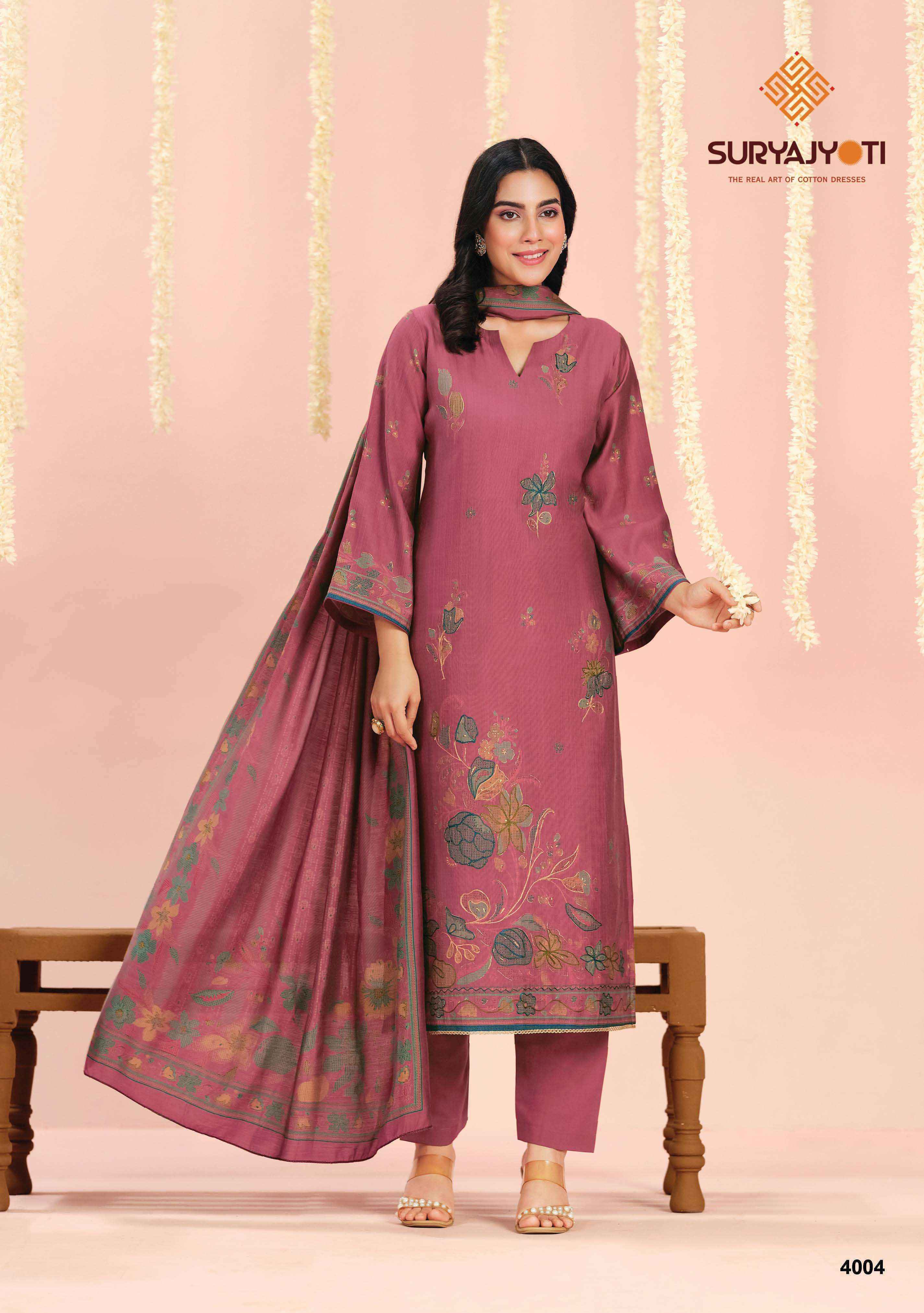 Suryajyoti Chikiri Vol-4 Roman Silk Dress Material (6 Pcs Catalouge)