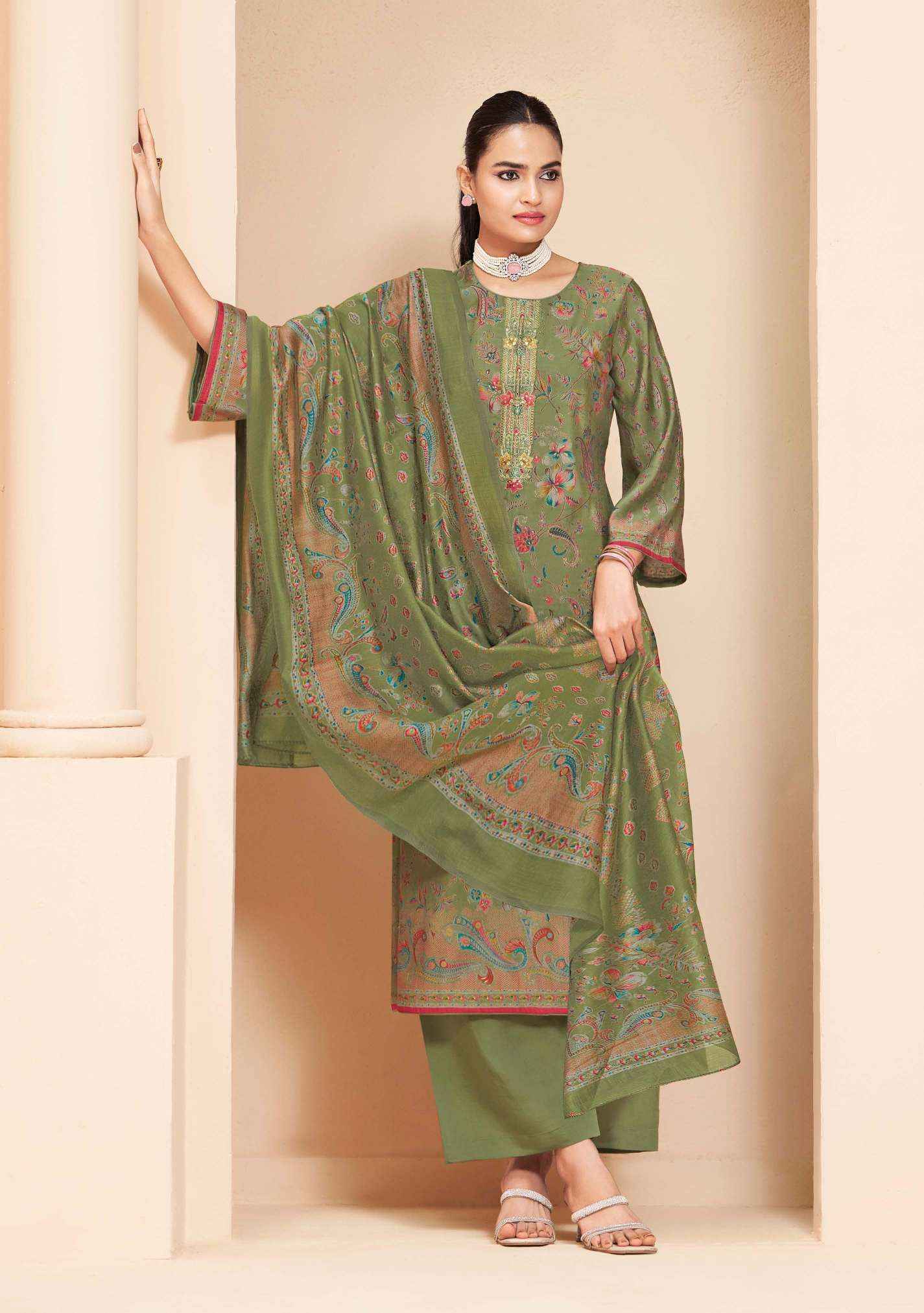 Suryajyoti Kajal Vol-6 Modal Silk Dress Material (6 pcs Catalogue)
