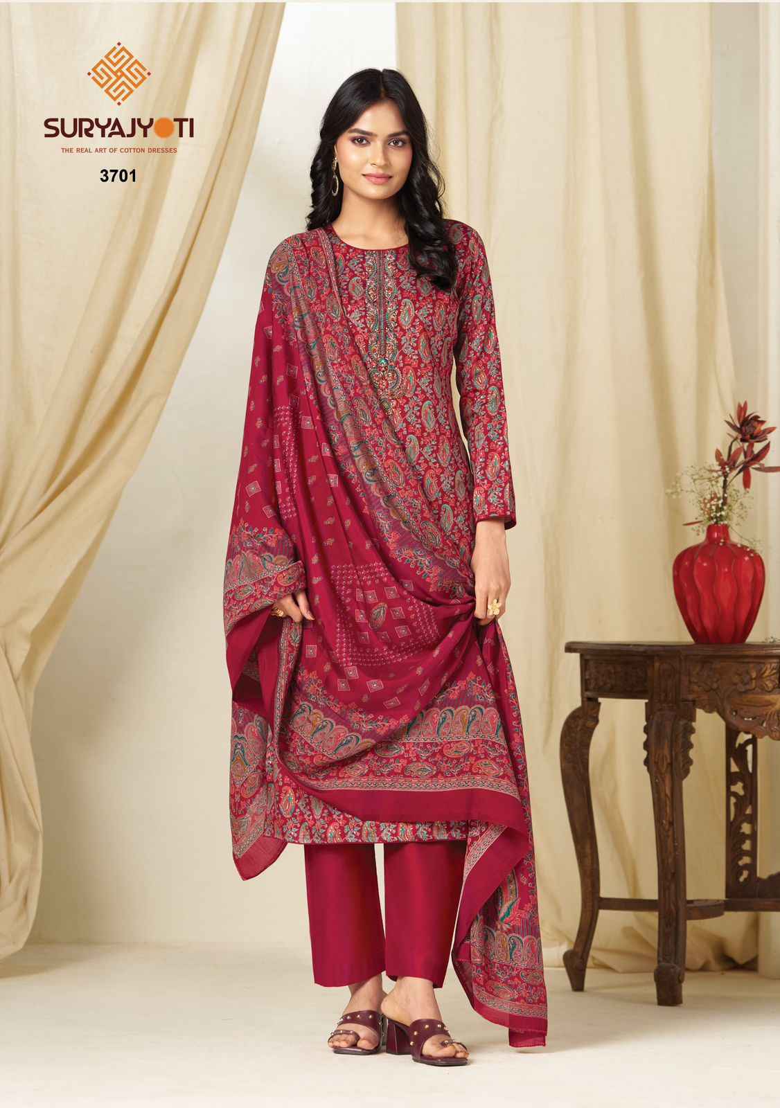 Suryajyoti Kalki Vol-37 Jam Satin Dress Material (8 Pcs Catalouge)