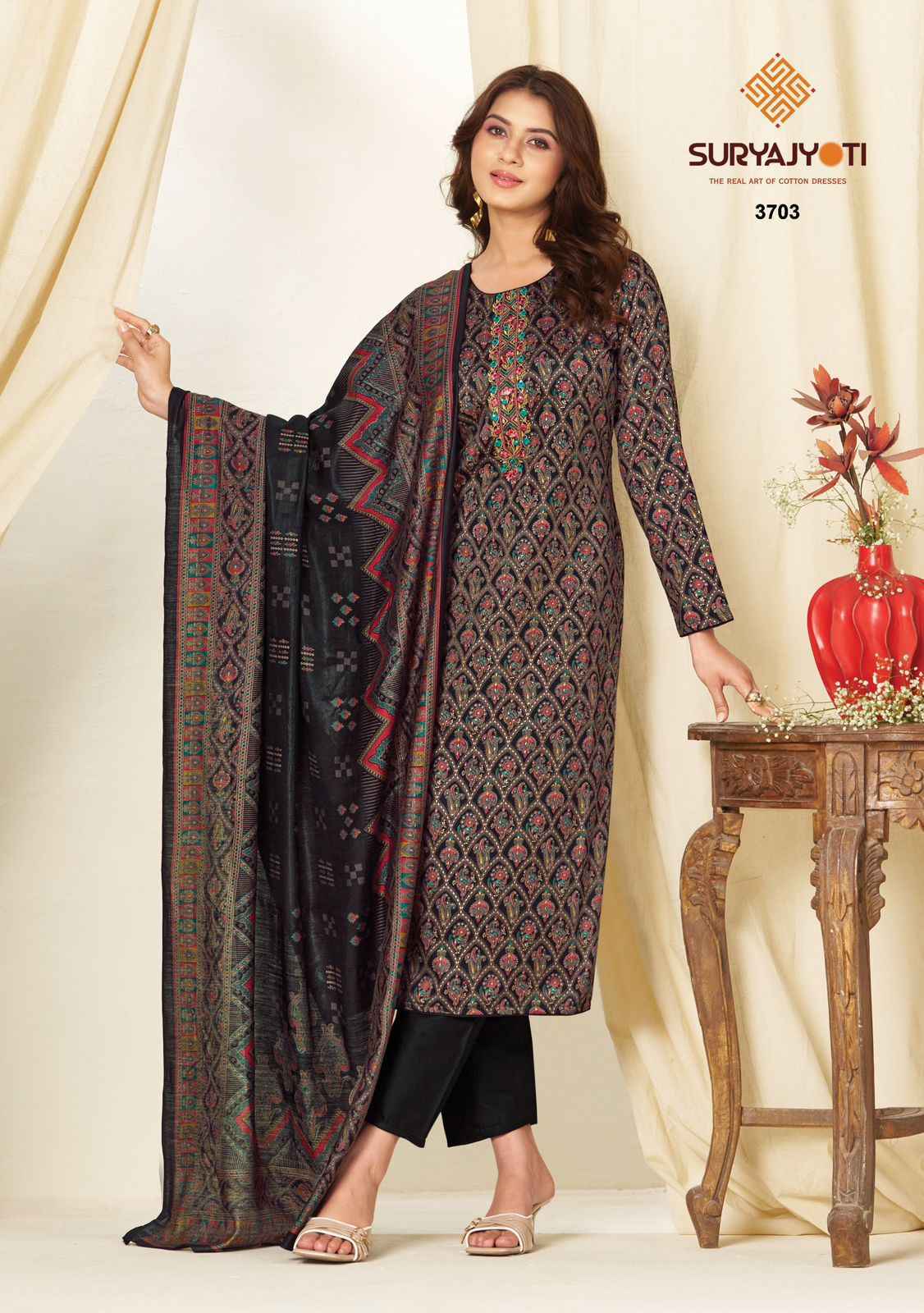Suryajyoti Kalki Vol-37 Jam Satin Dress Material (8 Pcs Catalouge)