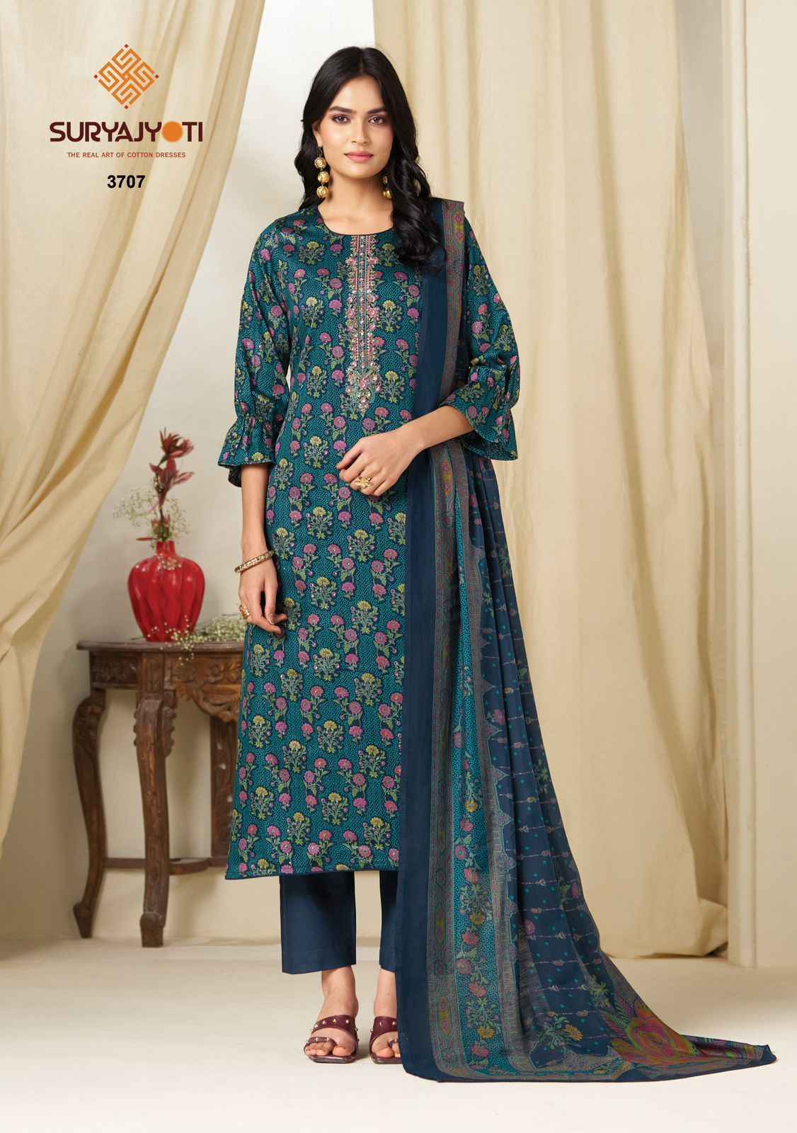 Suryajyoti Kalki Vol-37 Jam Satin Dress Material (8 Pcs Catalouge)