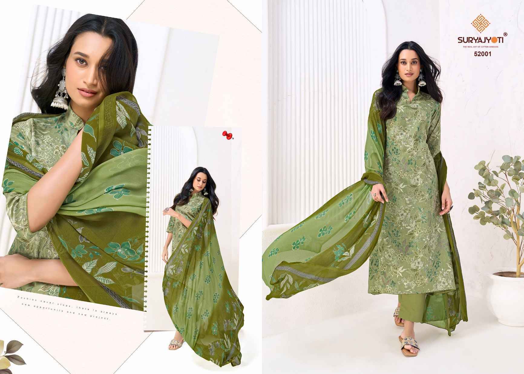 Suryajyoti Naishaa Vol-52 Jam Satin Dress Material (10 pcs Catalogue)