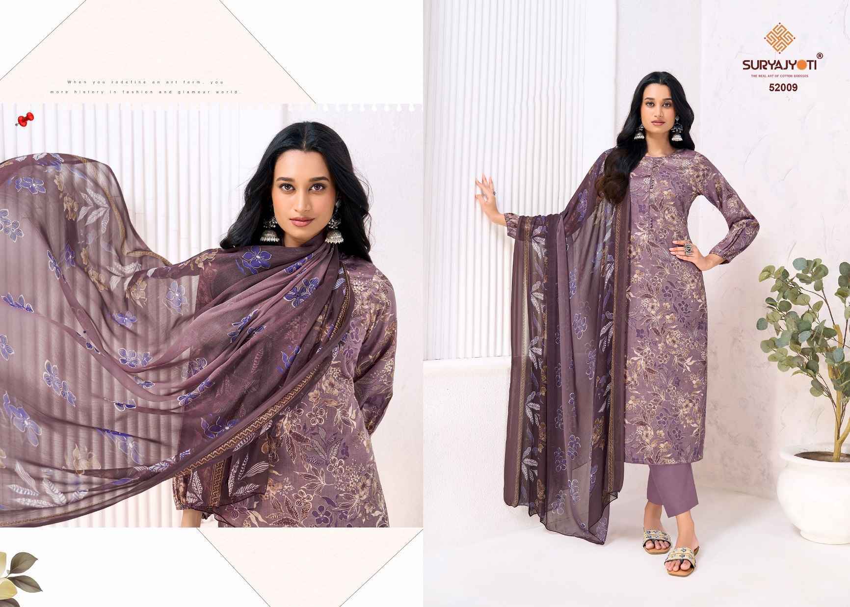 Suryajyoti Naishaa Vol-52 Jam Satin Dress Material (10 pcs Catalogue)