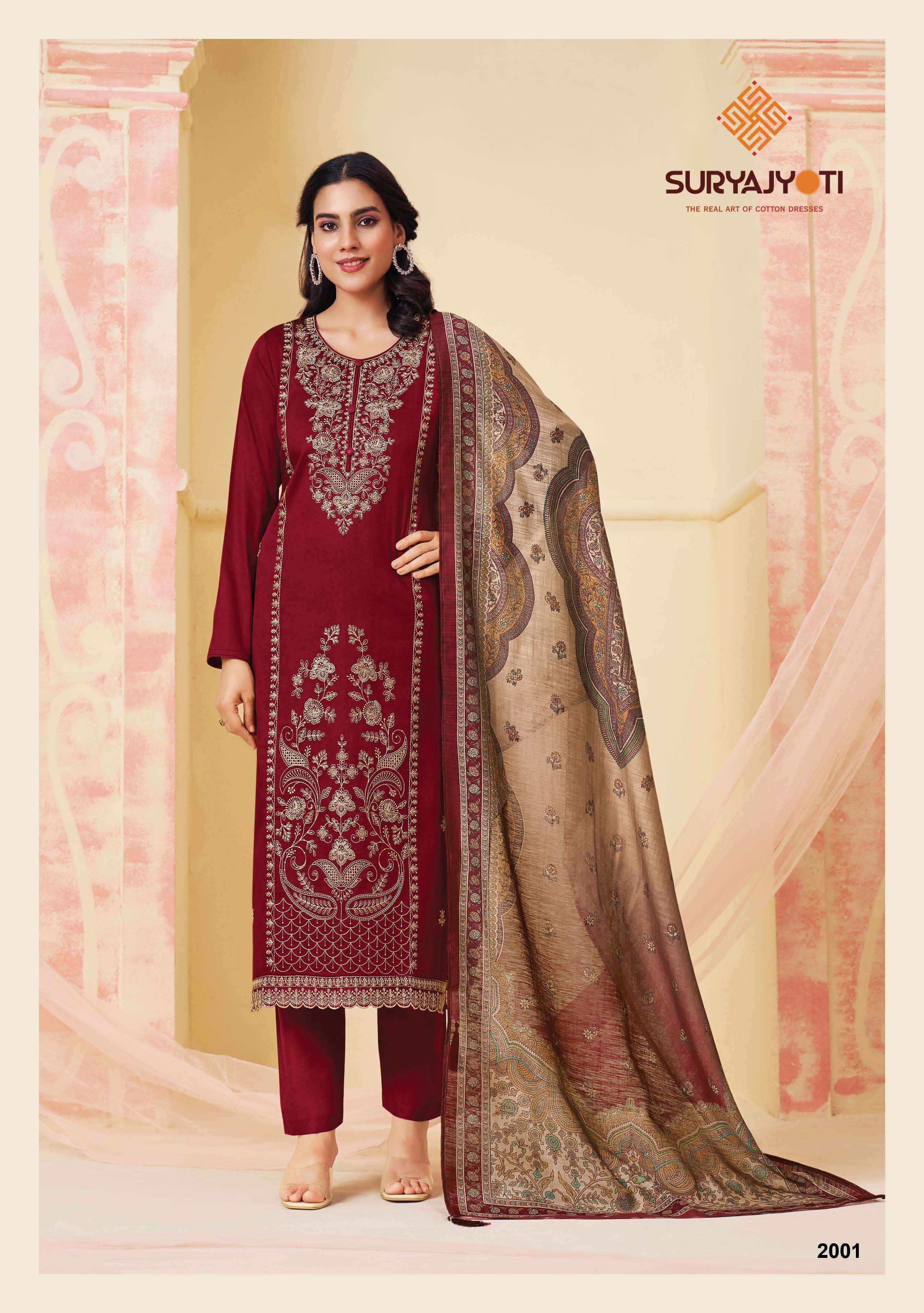 Suryajyoti Zaira Vol-2 Jam Satin Dress Material (6 pcs Catalogue)