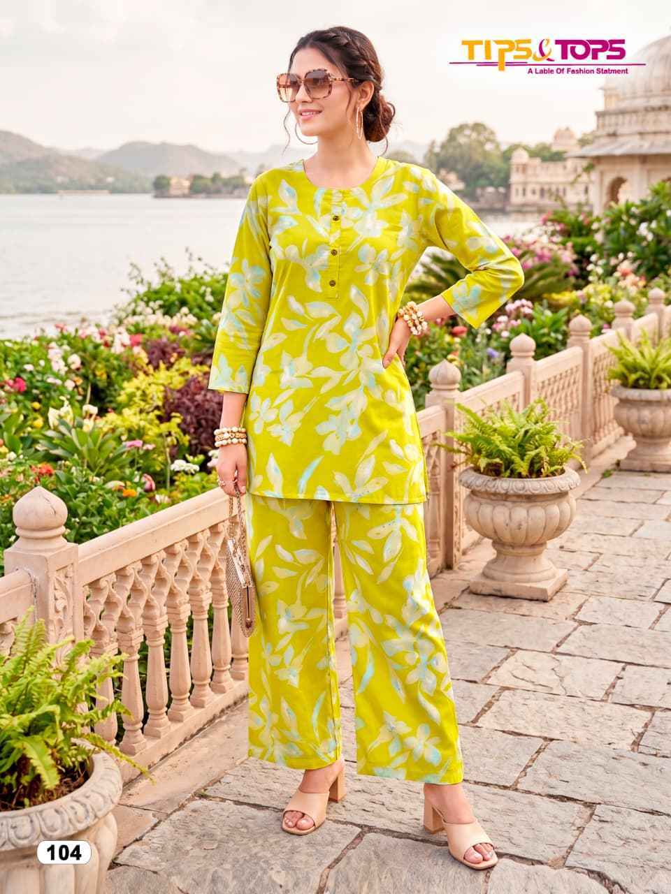 Tips & Tops Cotton Beauty Cotton Co Ord Set 6 Pc Catalogue