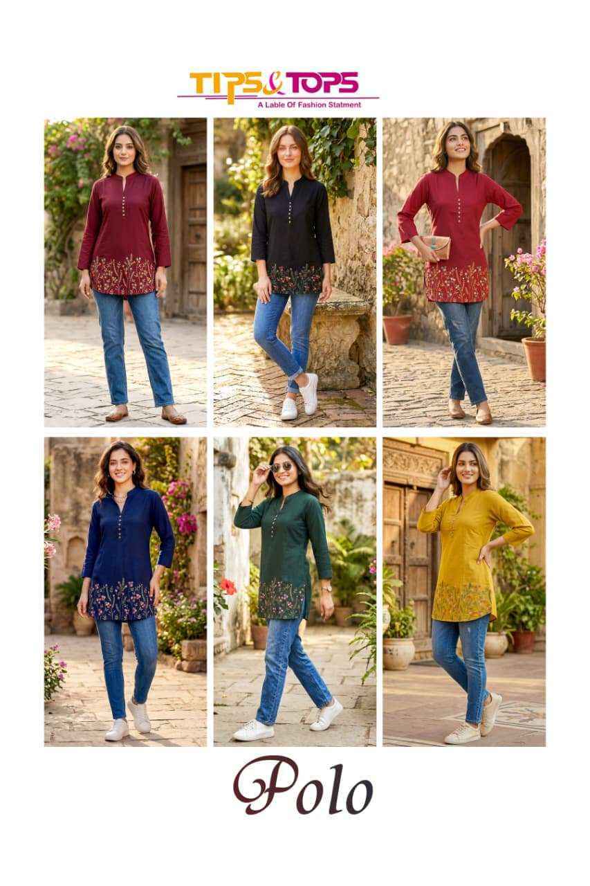 Tips & Tops Polo Rayon Weastern Top (6 pcs Catalogue)