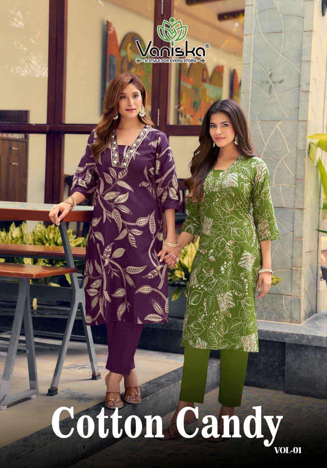 Vaniska Cotton Candy Vol-1 Cotton Kurti With Bottom (6 pcs Catalogue)
