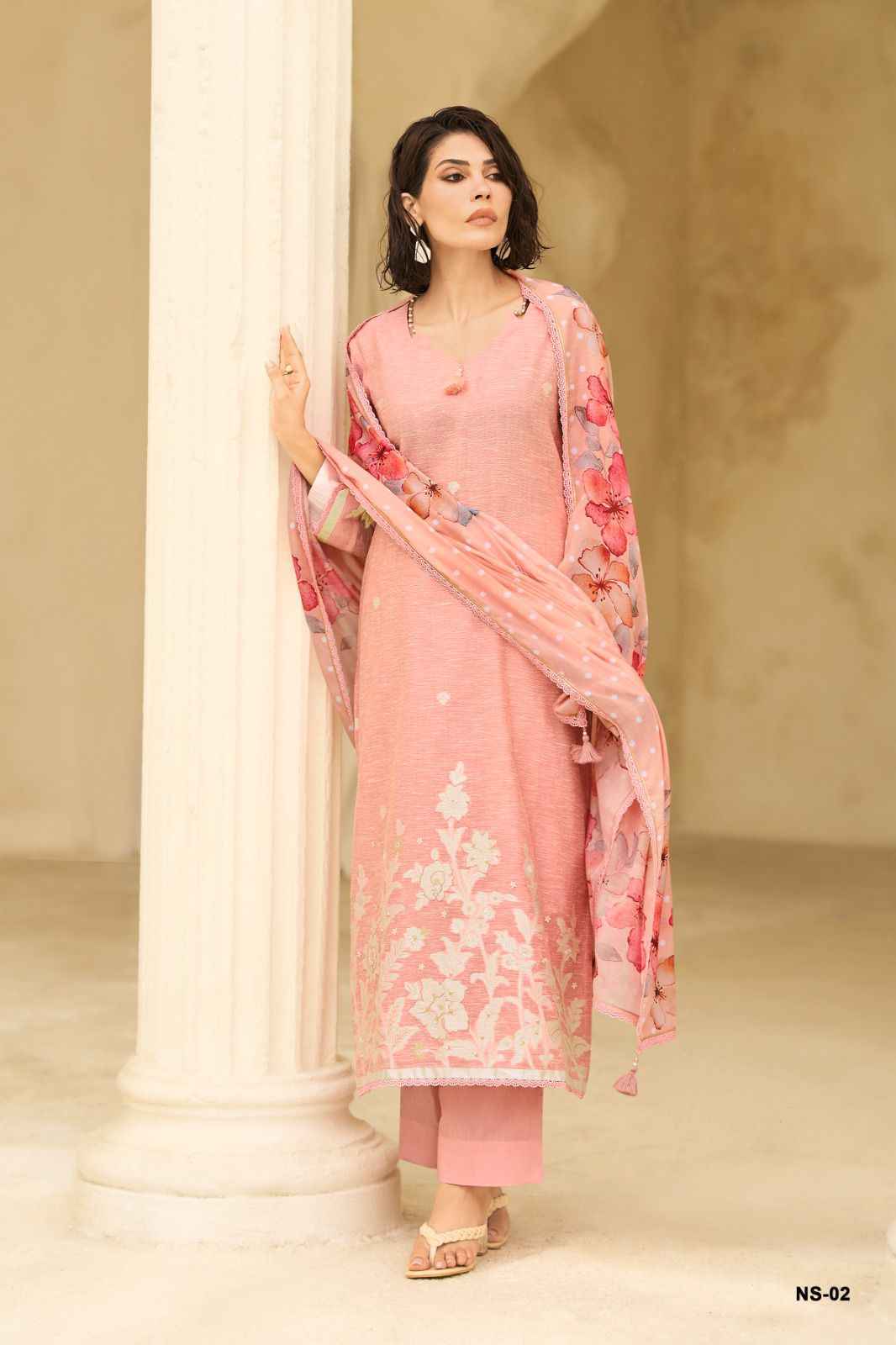 Varshaa Nishat linen Dress Material (4 pcs Catalogue)