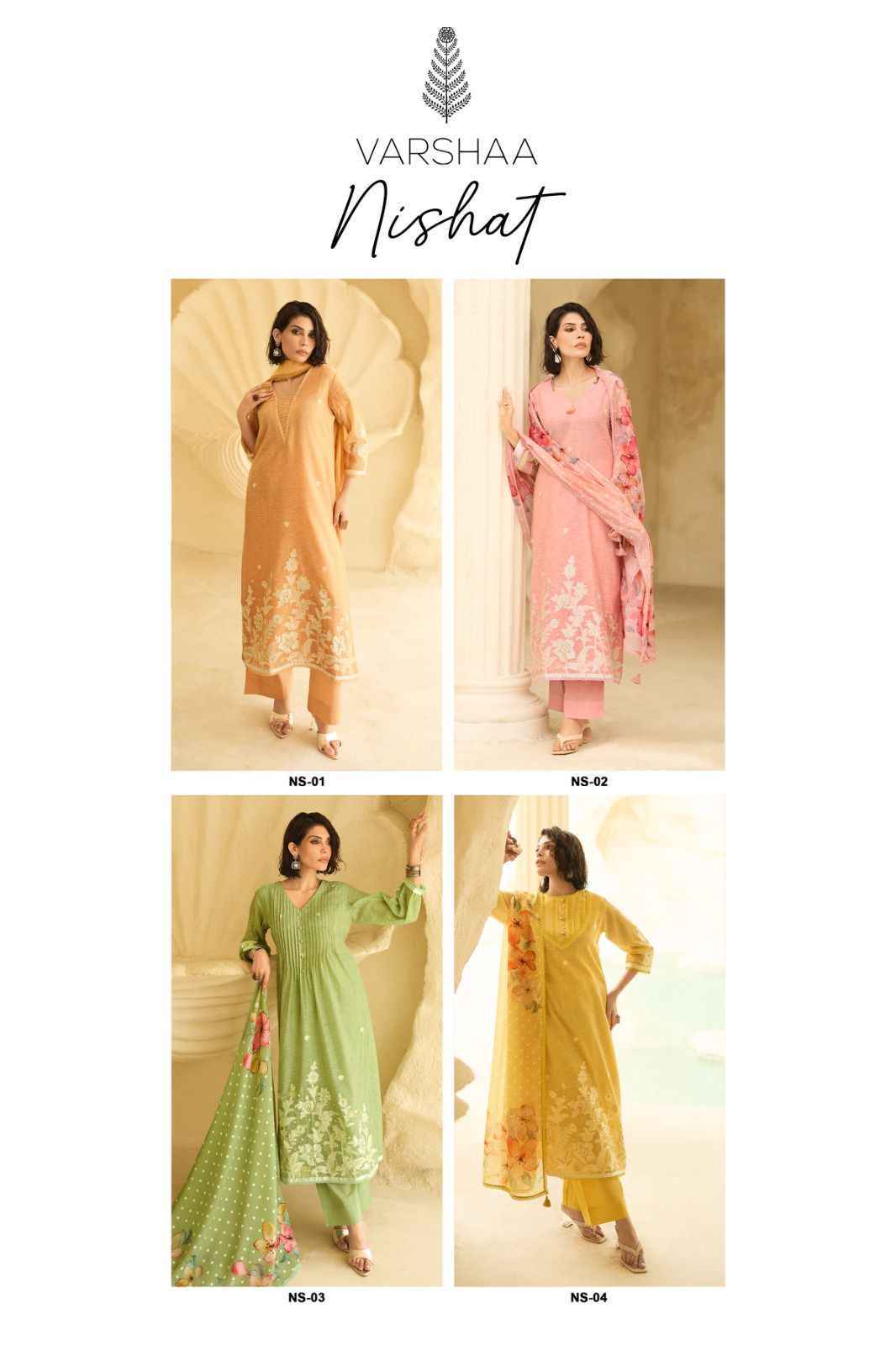 Varshaa Nishat linen Dress Material (4 pcs Catalogue)
