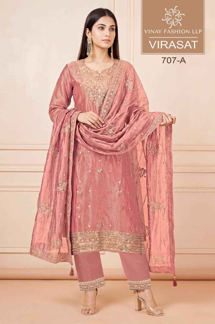 Vinay Fashion Kuleesh Virashat Silk Dress Material 4 pcs Catalogue