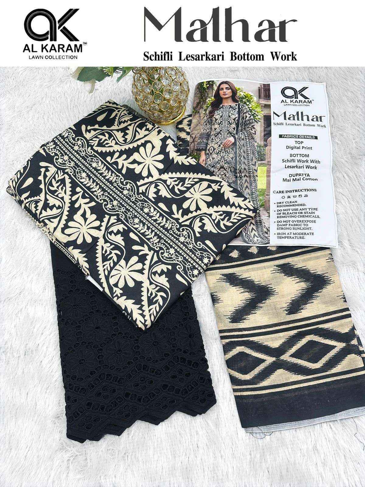 Al Karam Malhar Cotton Dress Material (5 pcs Catalogue)