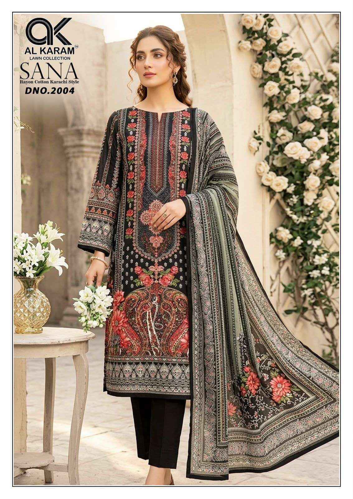Al Karam Sana Vol-2 Rayon Dress Material (8 pcs Catalogue)
