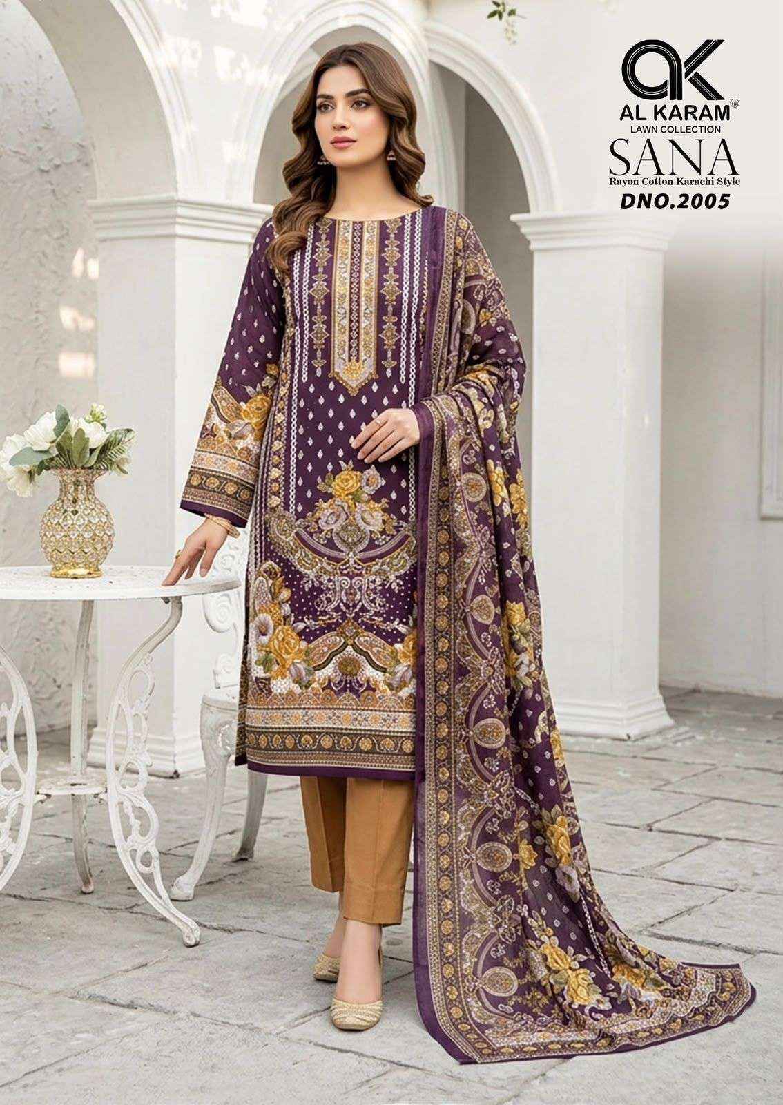 Al Karam Sana Vol-2 Rayon Dress Material (8 pcs Catalogue)
