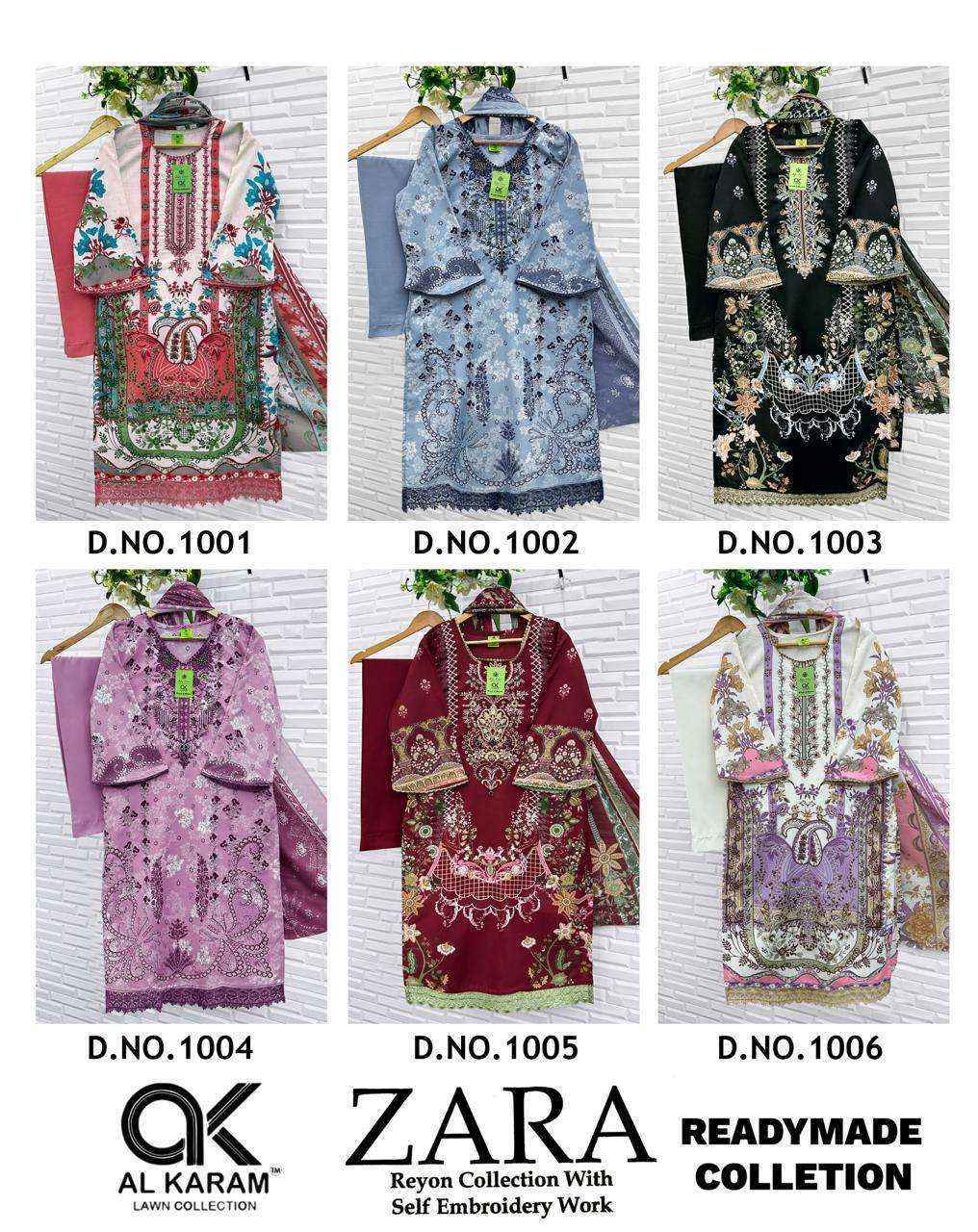 Al Karam Zara Readymade Reyon Dress (6 pcs Catalogue)