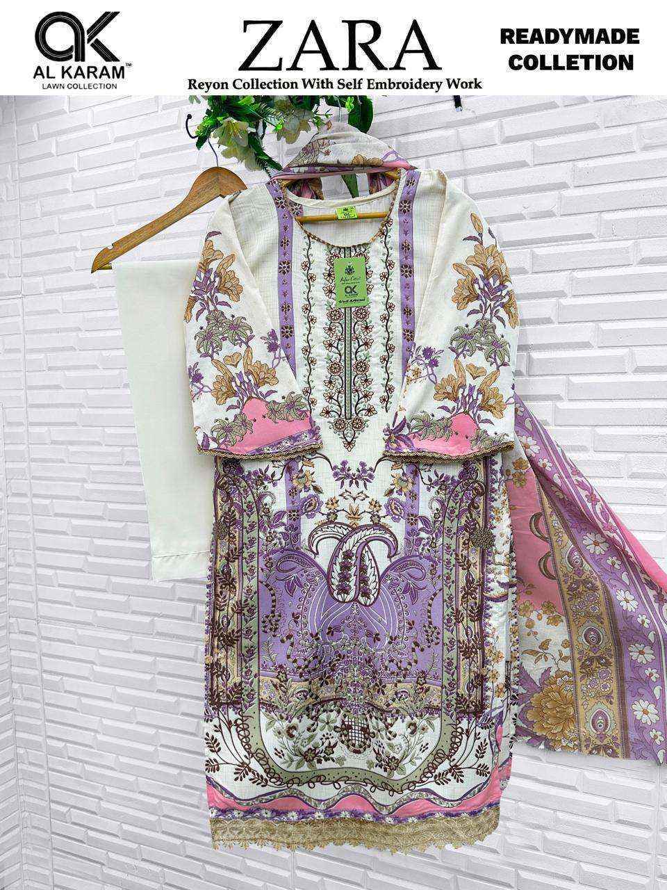 Al Karam Zara Readymade Reyon Dress (6 pcs Catalogue)
