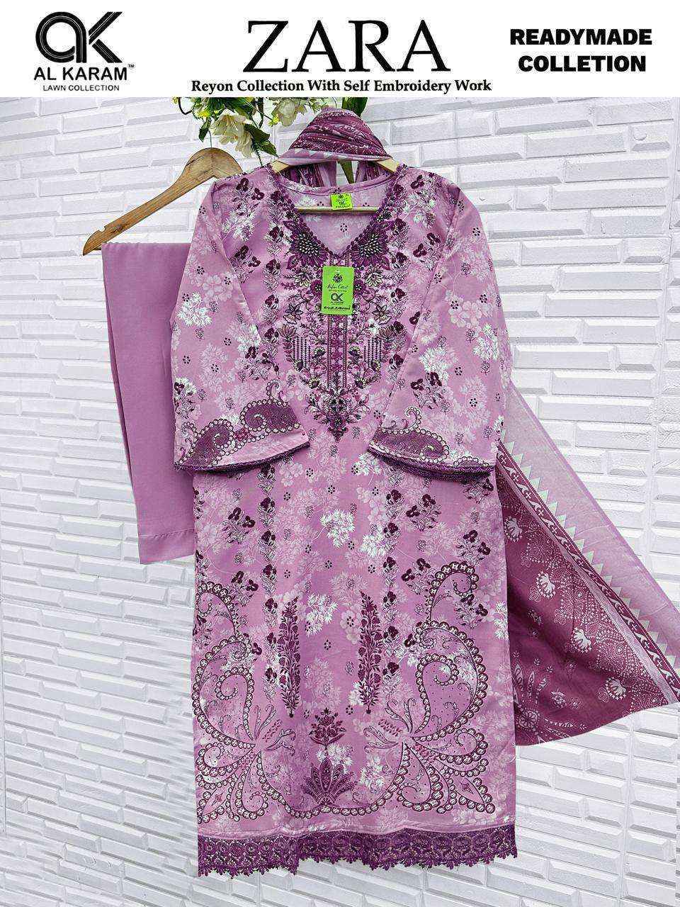 Al Karam Zara Readymade Reyon Dress (6 pcs Catalogue)