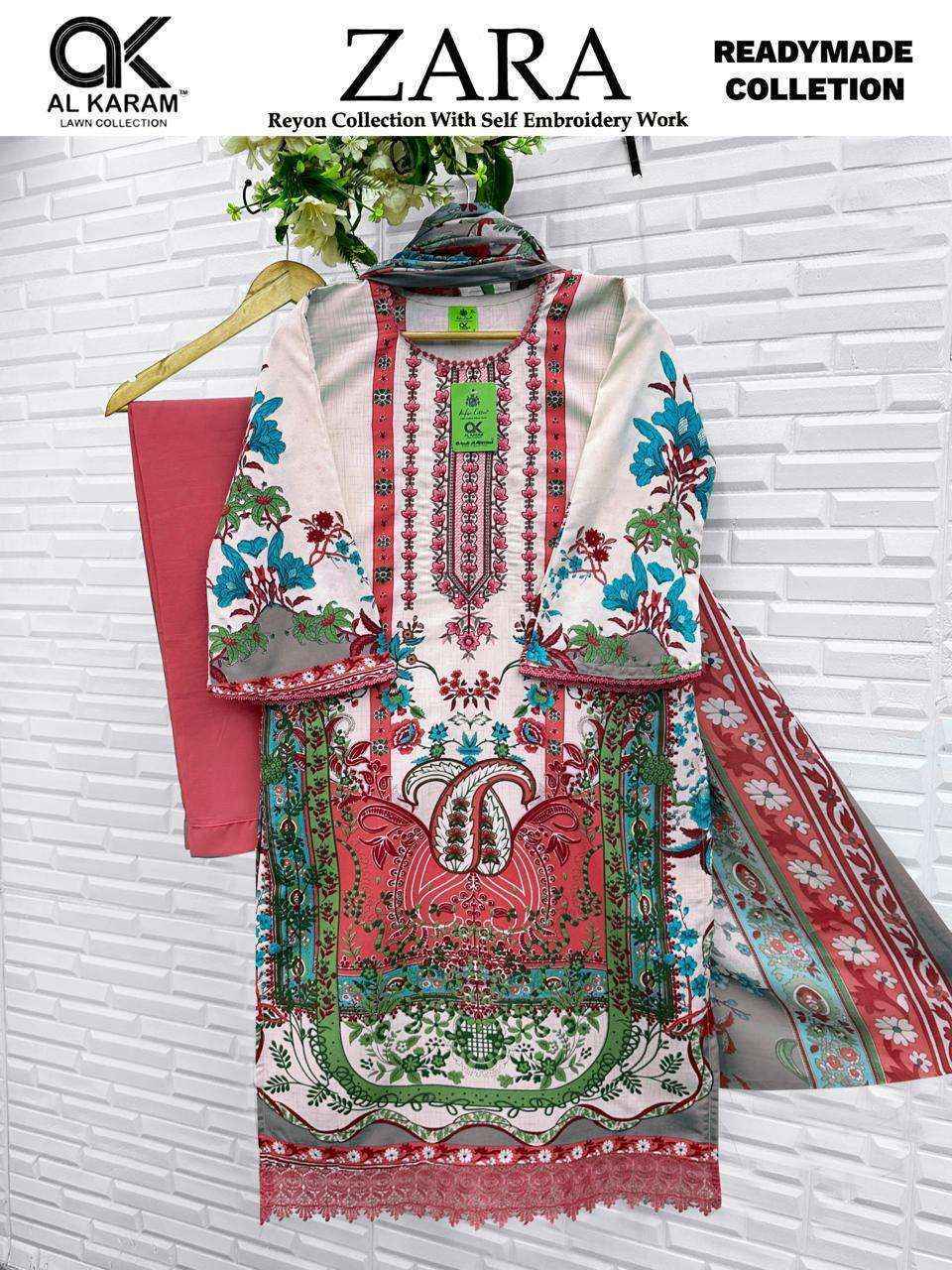 Al Karam Zara Readymade Reyon Dress (6 pcs Catalogue)