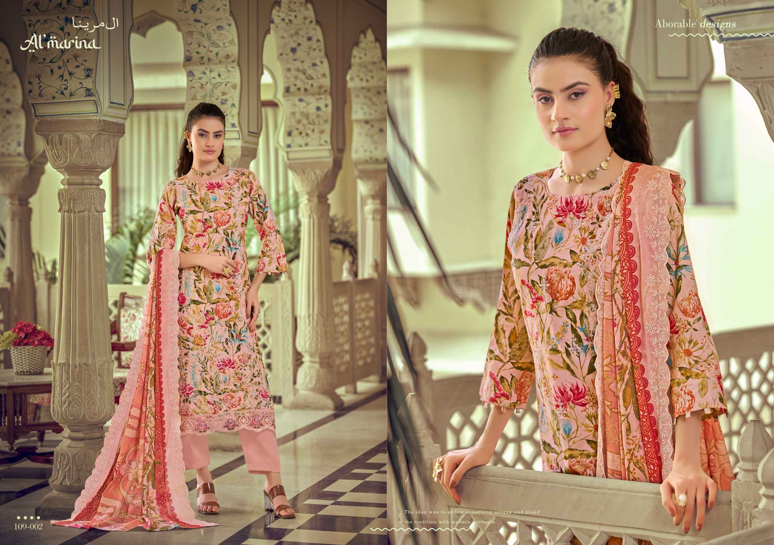 Al Marina Chikankari Vol-5 Cotton Dress Material (8 pcs Catalogue)