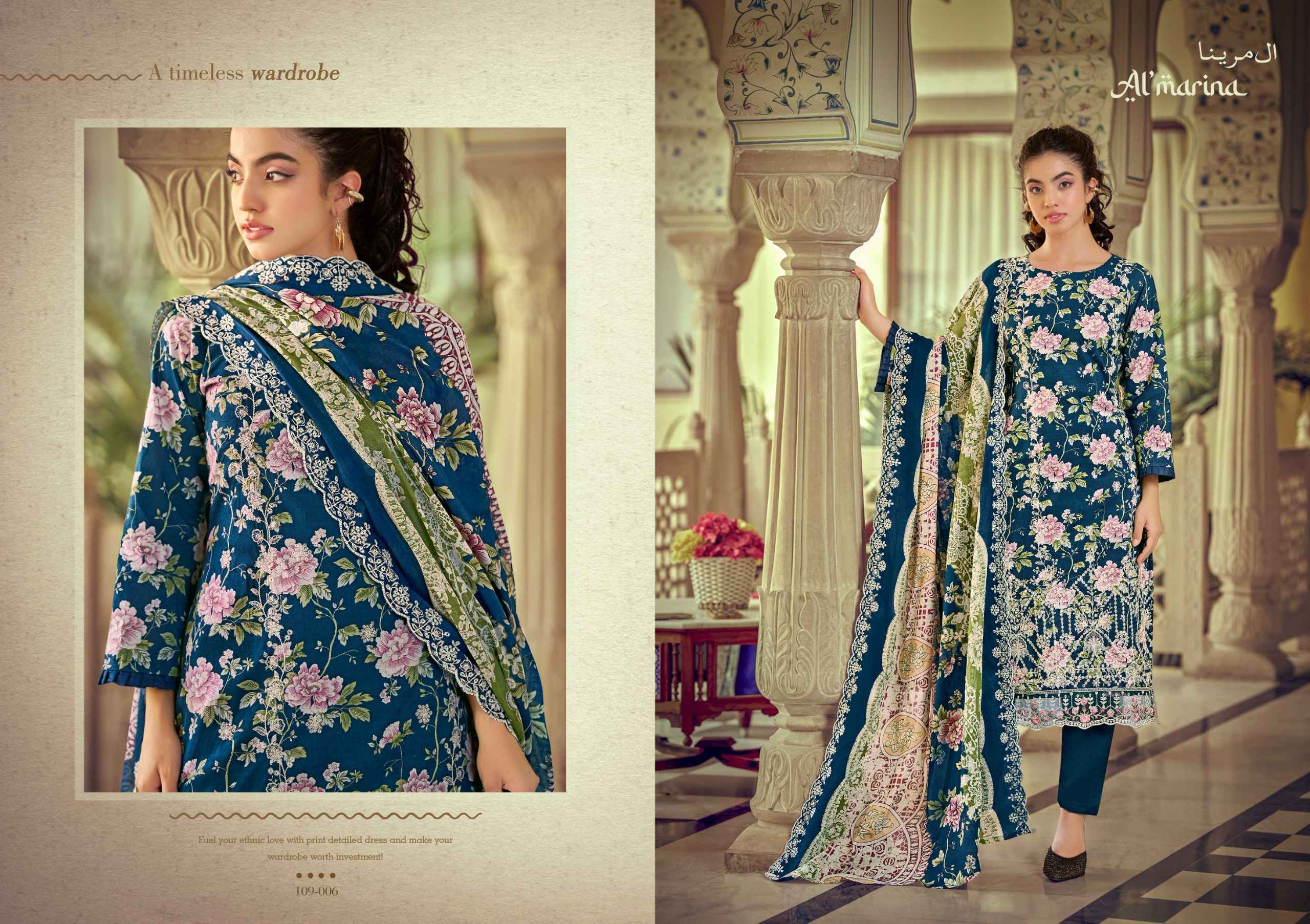 Al Marina Chikankari Vol-5 Cotton Dress Material (8 pcs Catalogue)