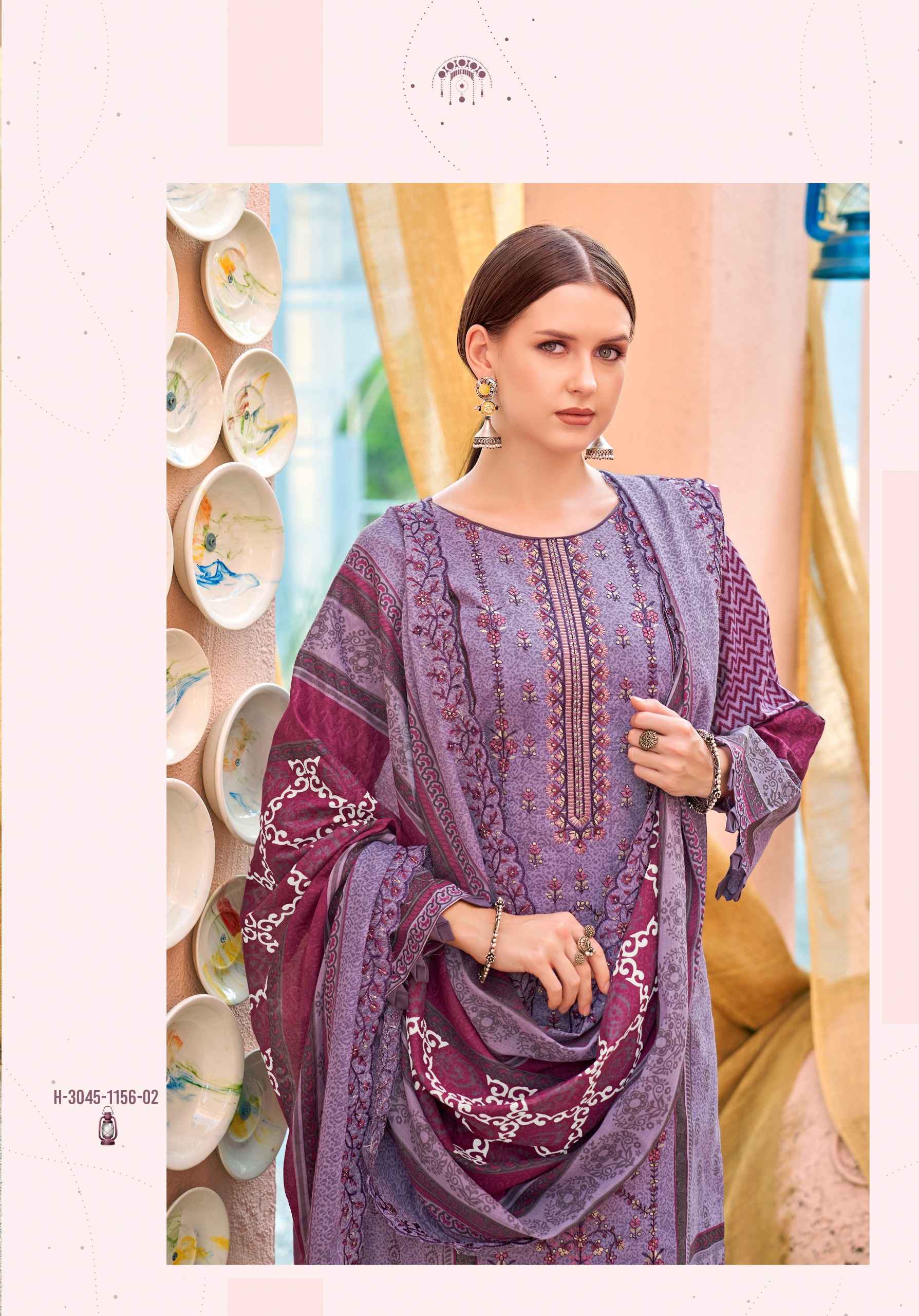 Alok Bin Saeed Premium Cambric Cotton Dress Material (8 pcs Catalogue)