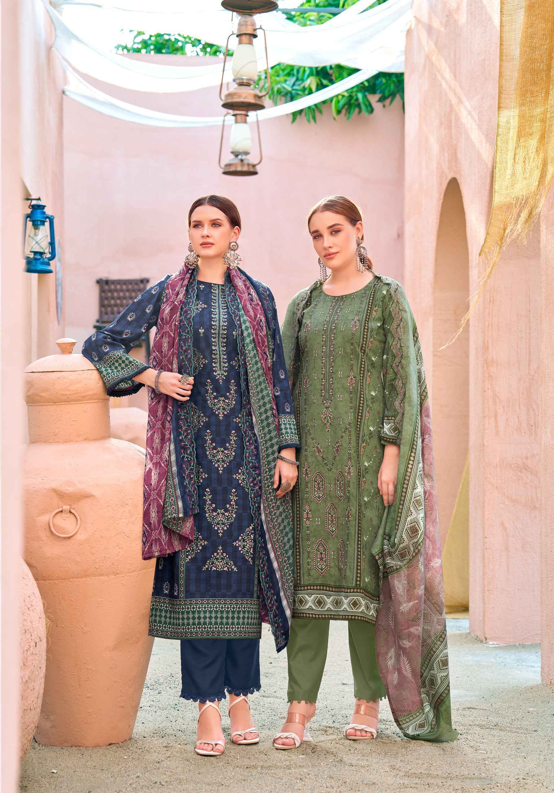 Alok Bin Saeed Premium Cambric Cotton Dress Material (8 pcs Catalogue)