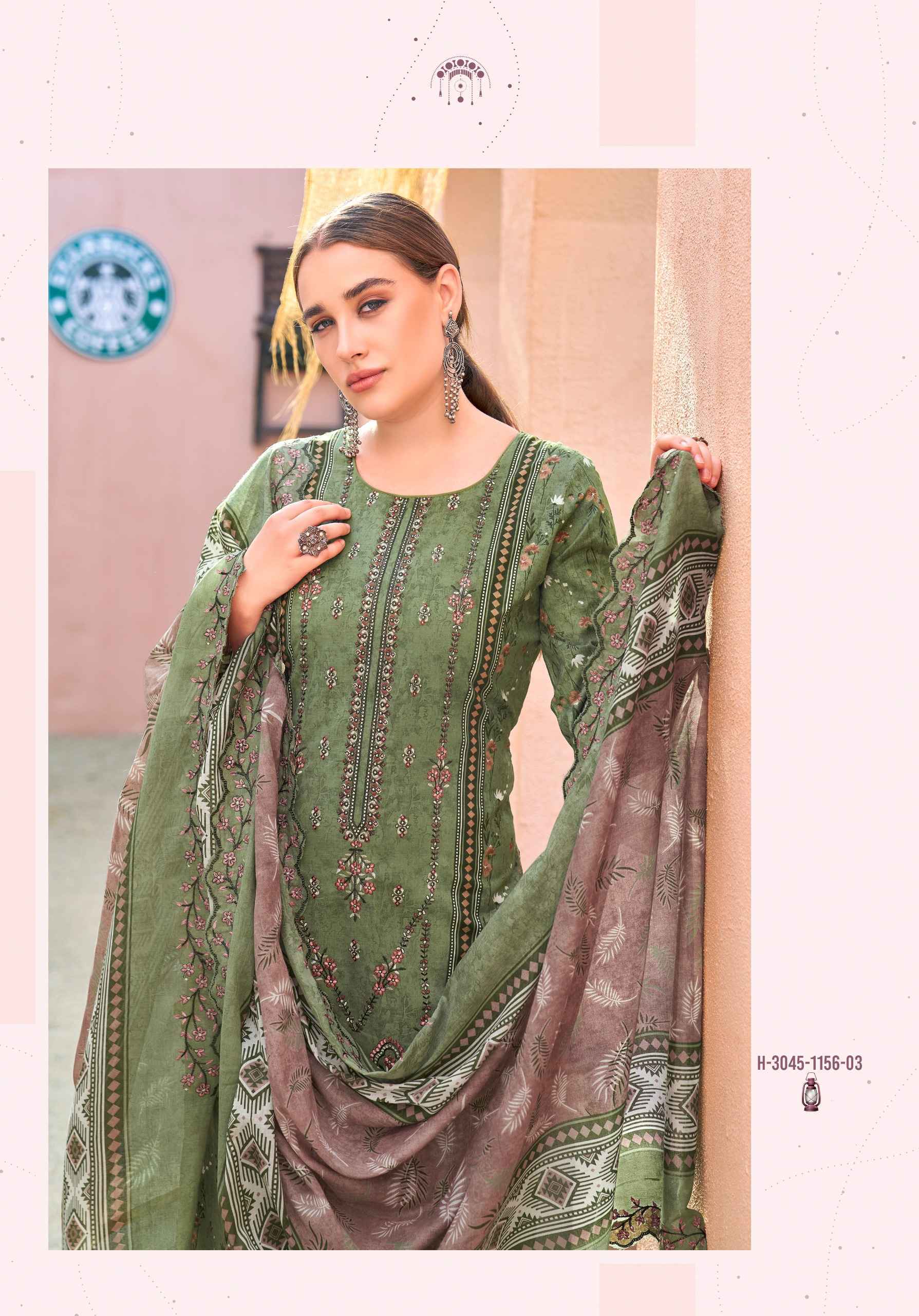 Alok Bin Saeed Premium Cambric Cotton Dress Material (8 pcs Catalogue)