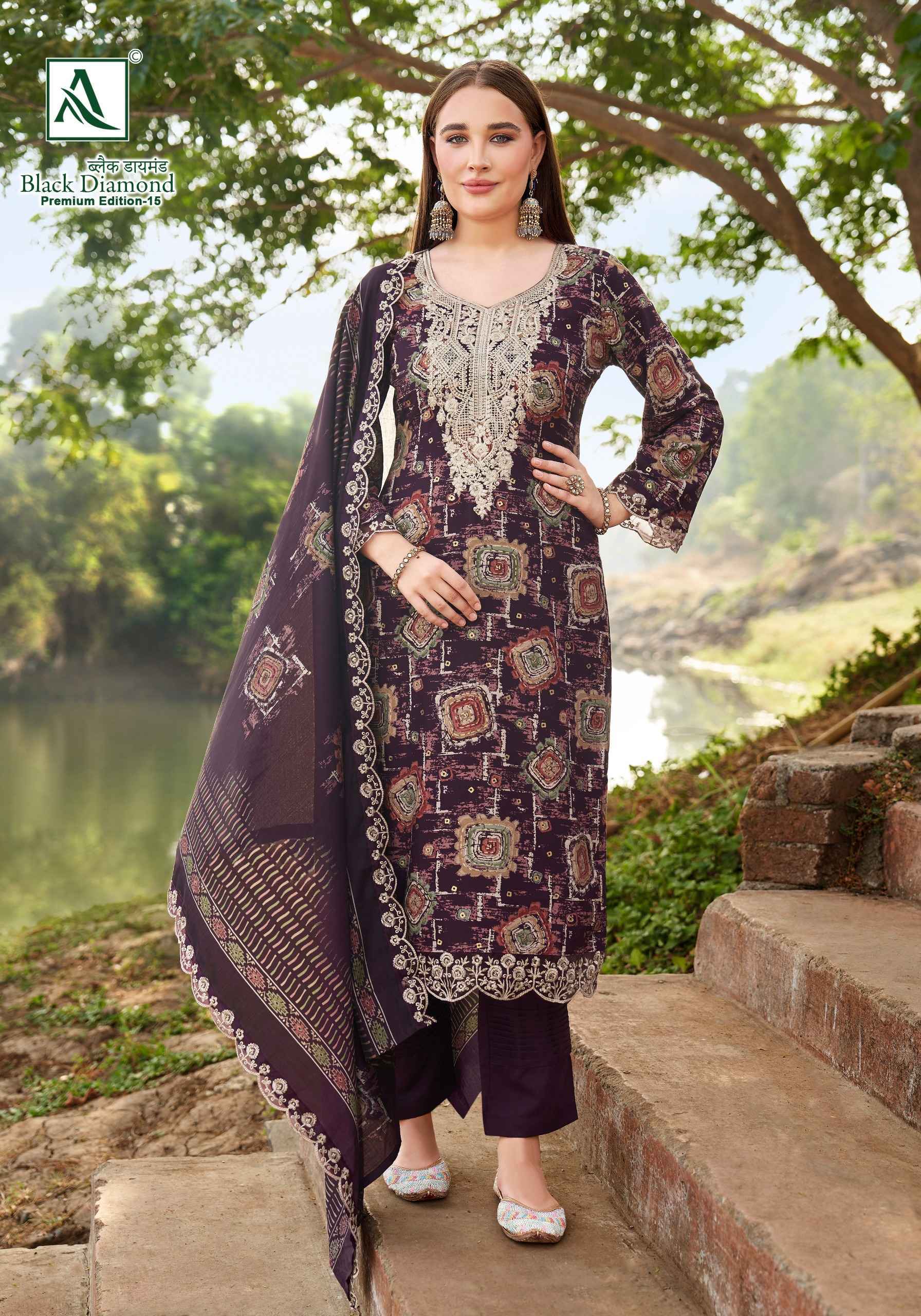 Alok Black Diamond Edition-15 Rayon Dress Material (6 pcs Catalogue)
