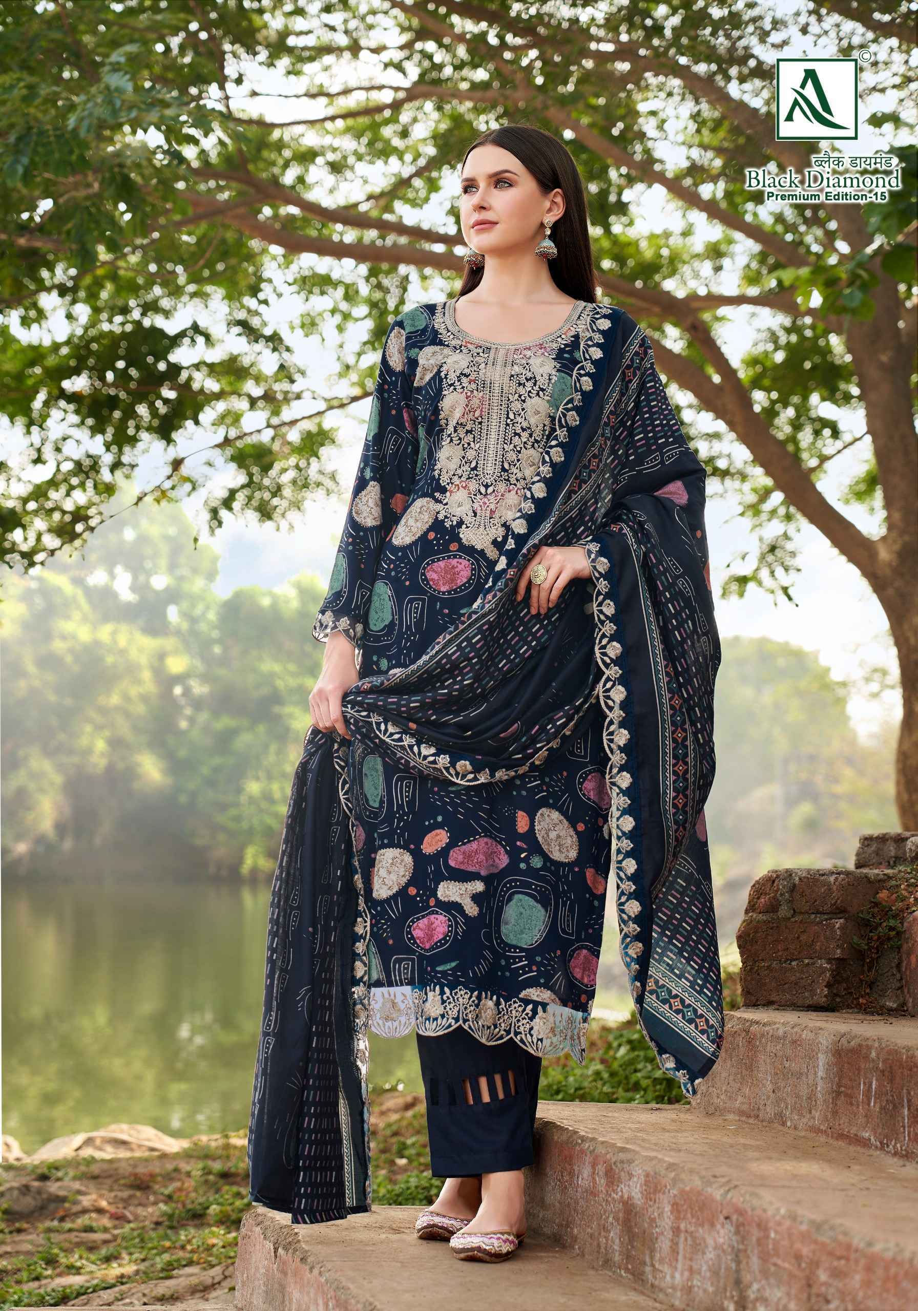 Alok Black Diamond Edition-15 Rayon Dress Material (6 pcs Catalogue)