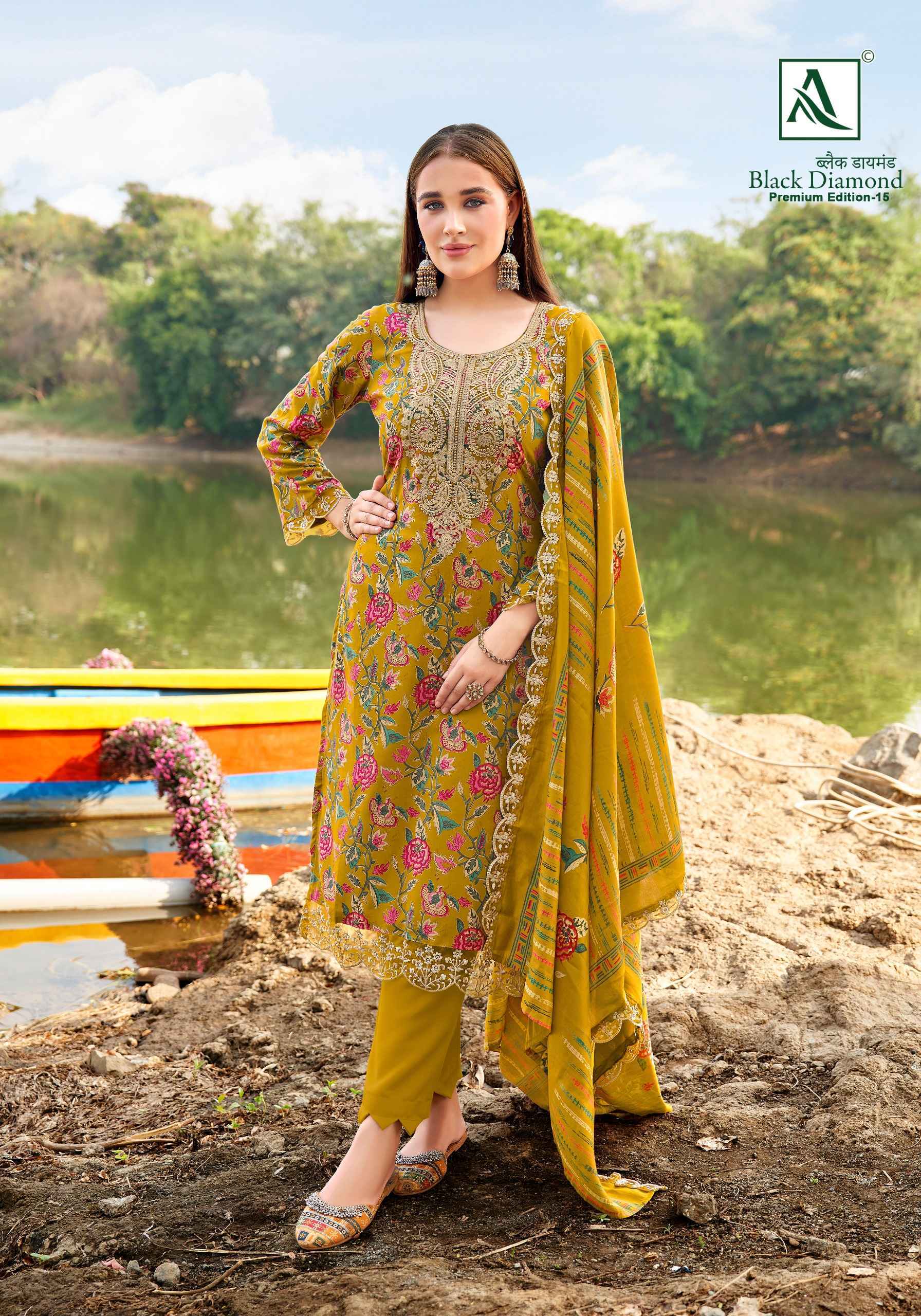 Alok Black Diamond Edition-15 Rayon Dress Material (6 pcs Catalogue)