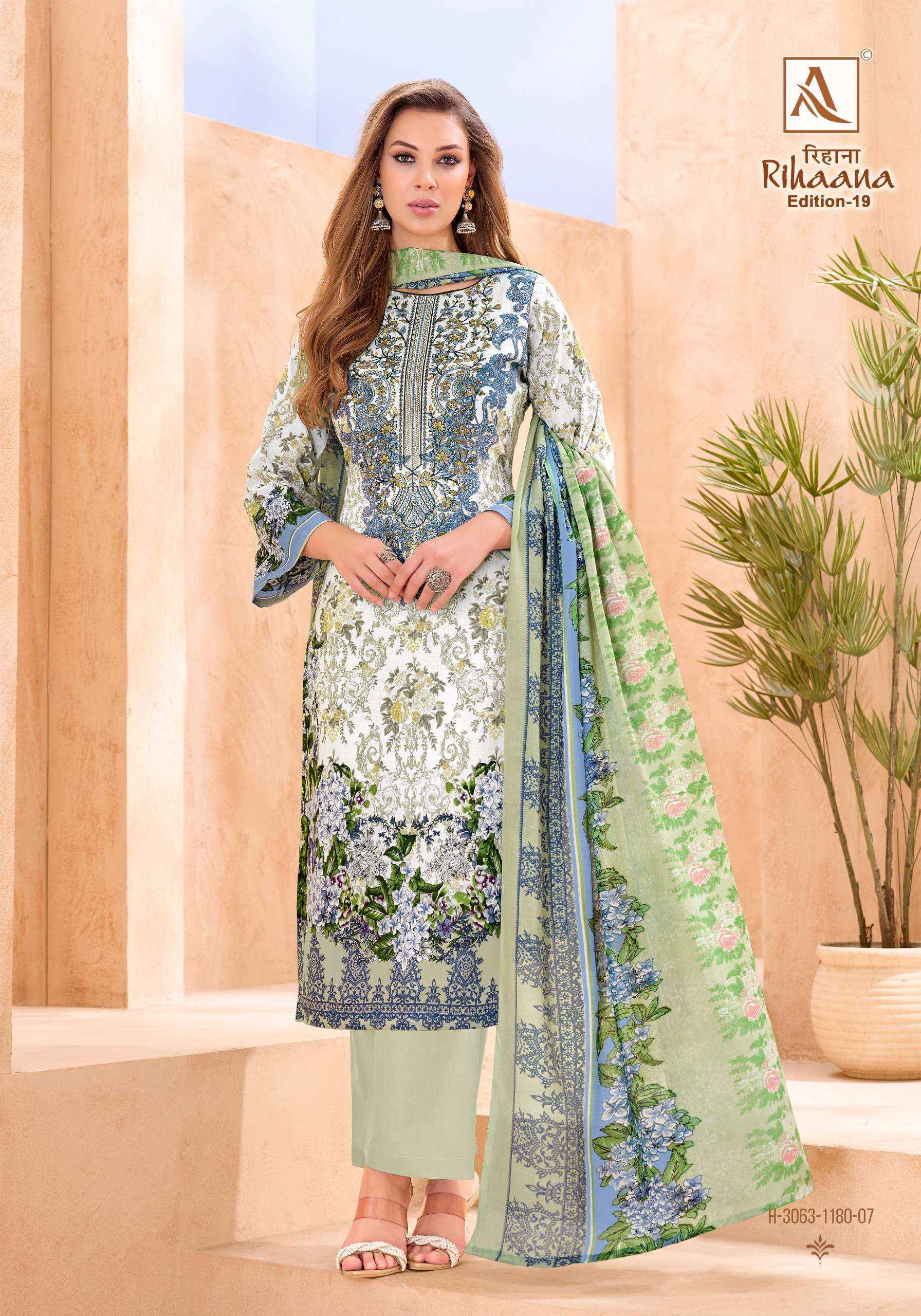 Alok Rihaana Edition-19 Cotton Dress Material (8 pcs Catalogue)