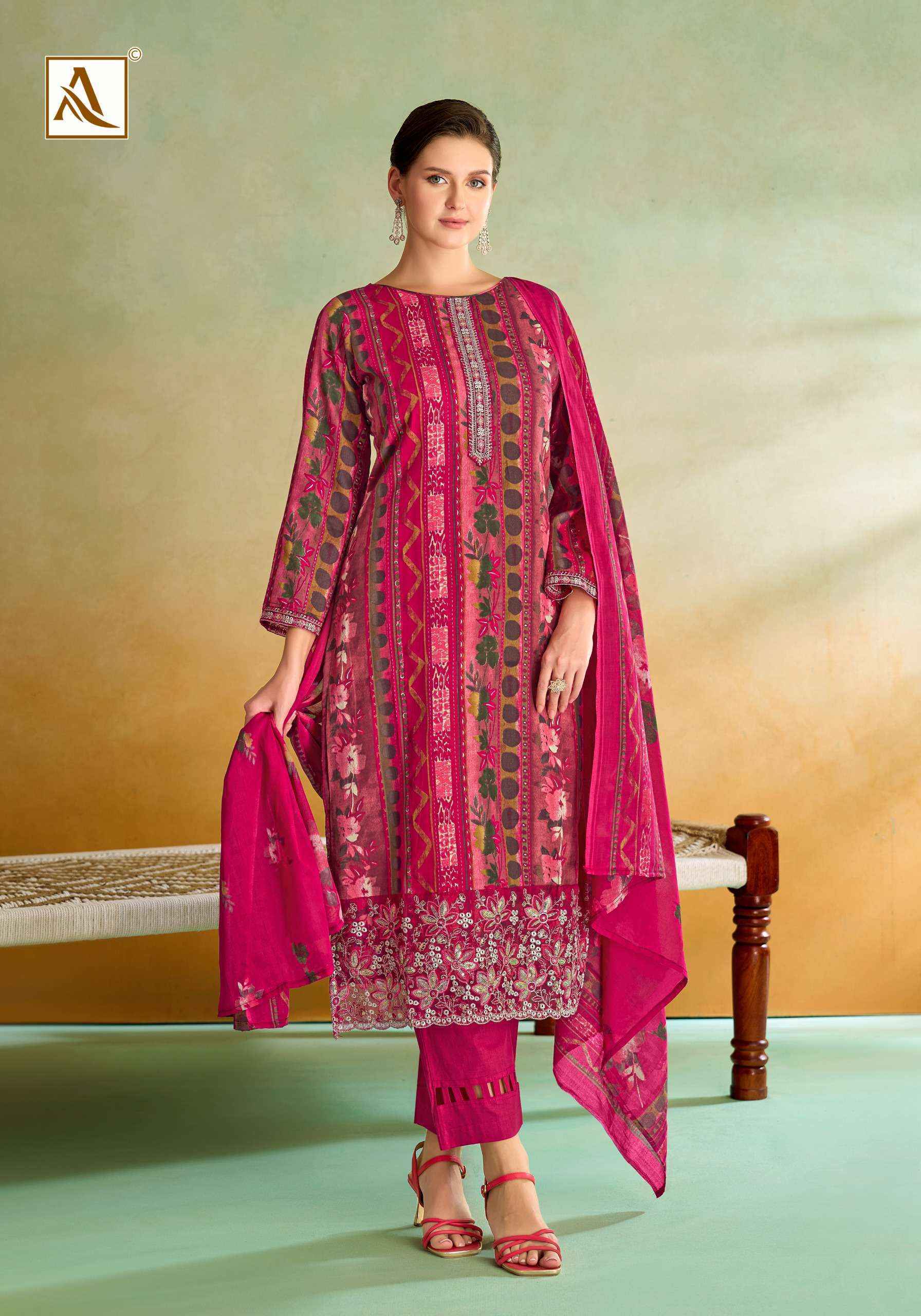 Alok Sitara Night Jam Cotton Dress Material (6 pcs Catalogue)