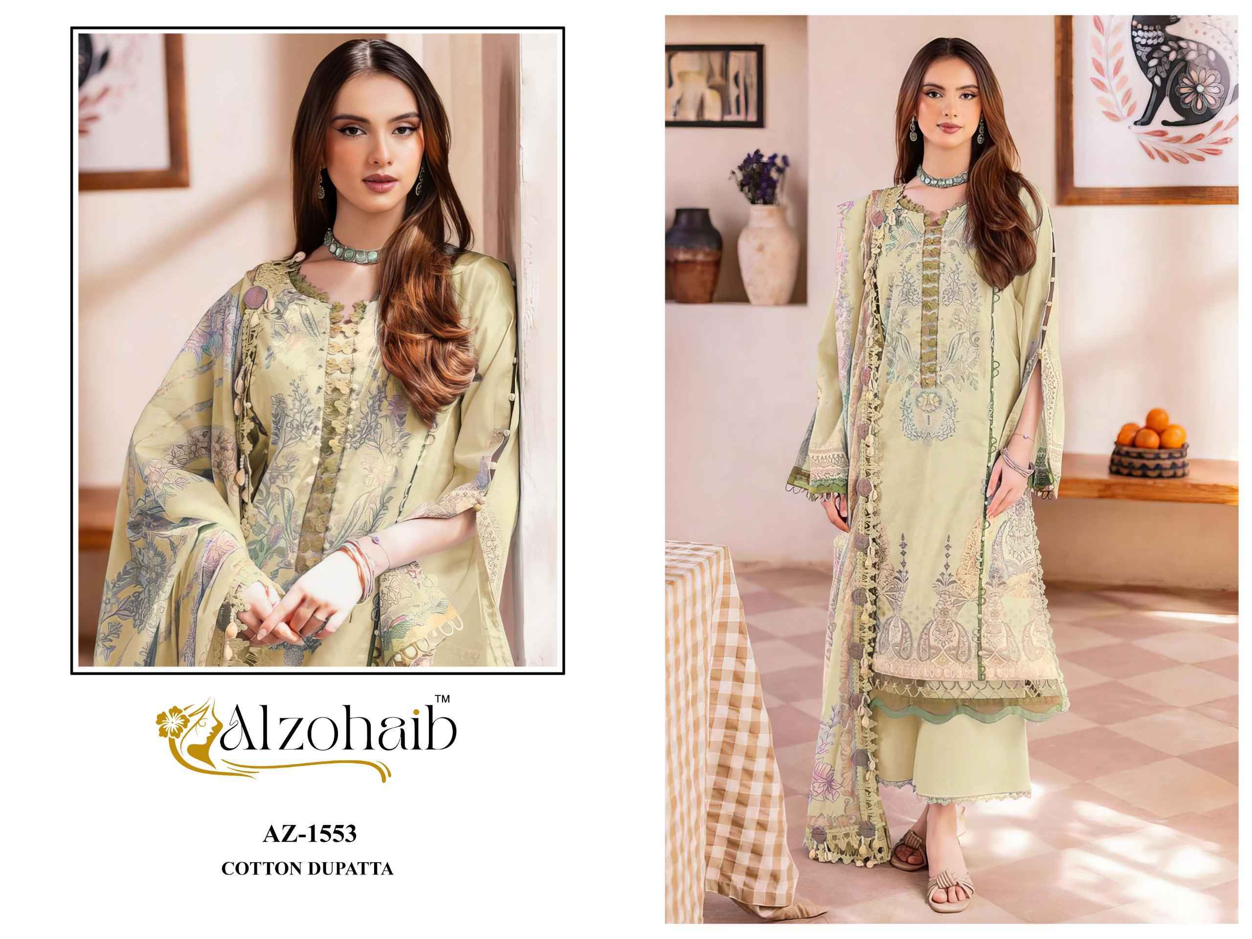 Alzohaib Aziza Vol-2 Cotton Dress Material (4 pcs Catalogue)