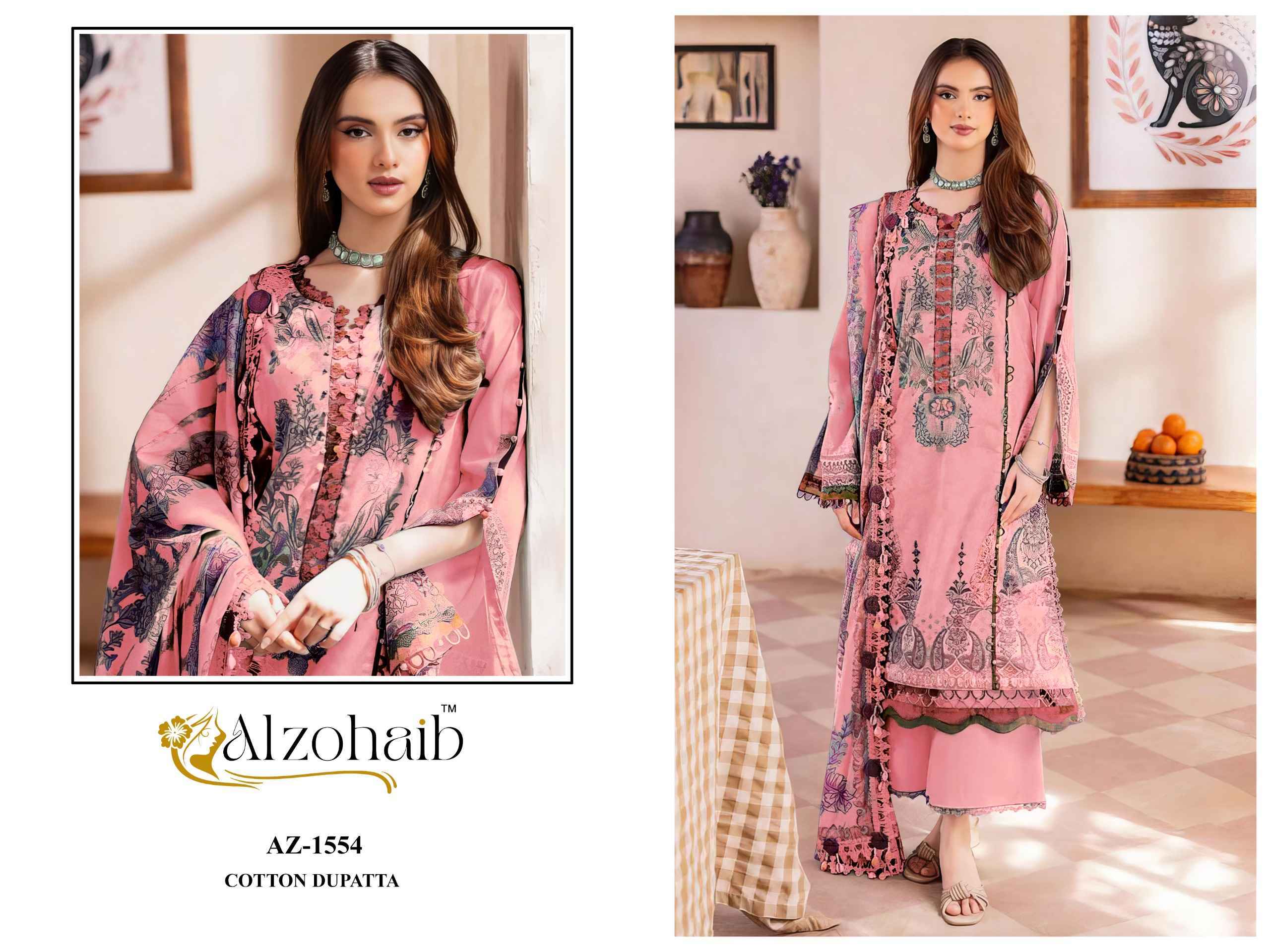 Alzohaib Aziza Vol-2 Cotton Dress Material (4 pcs Catalogue)