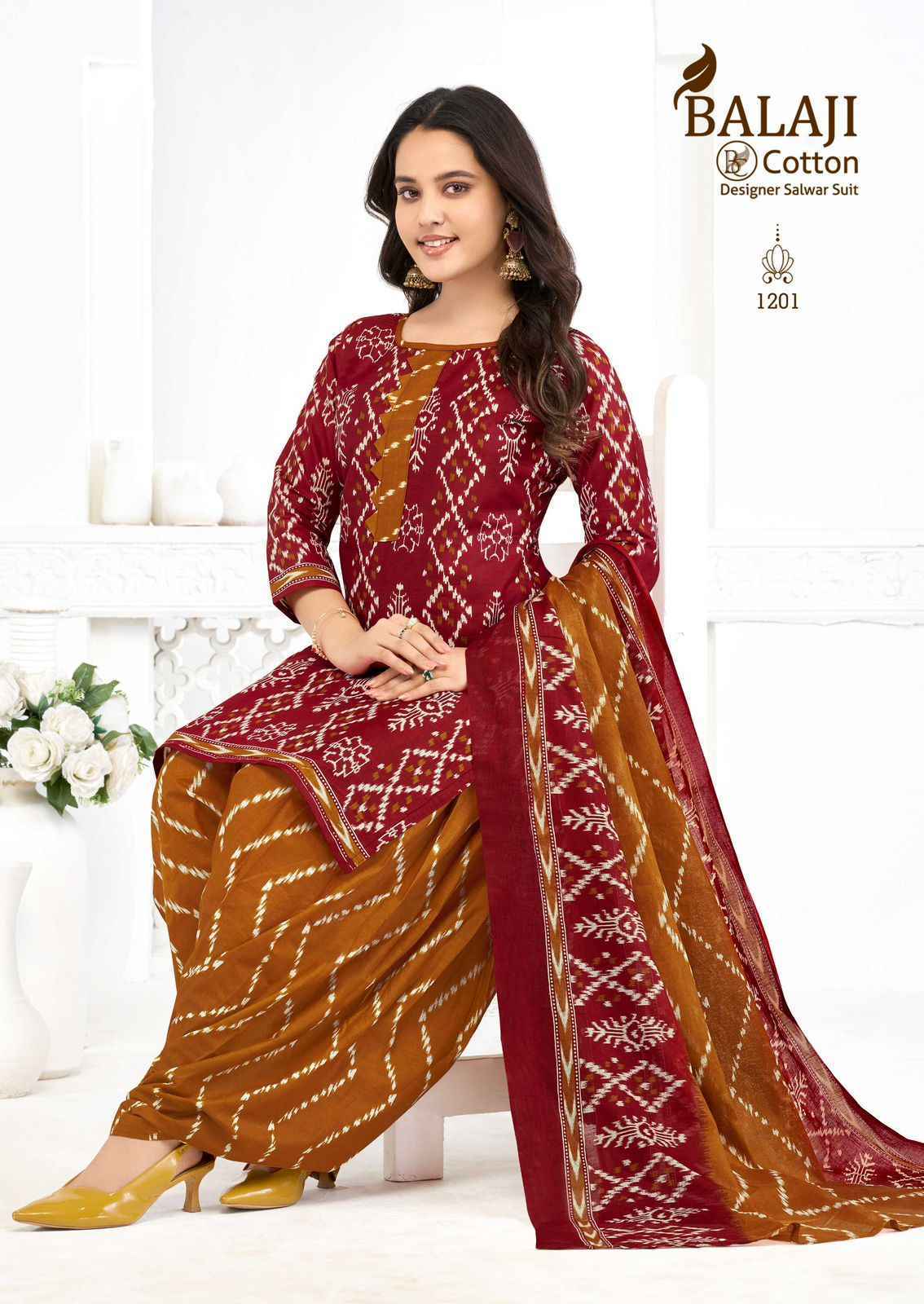 Balaji Sui Dhaga Vol-12 Readymade Cotton Dress (10 pcs Catalogue)